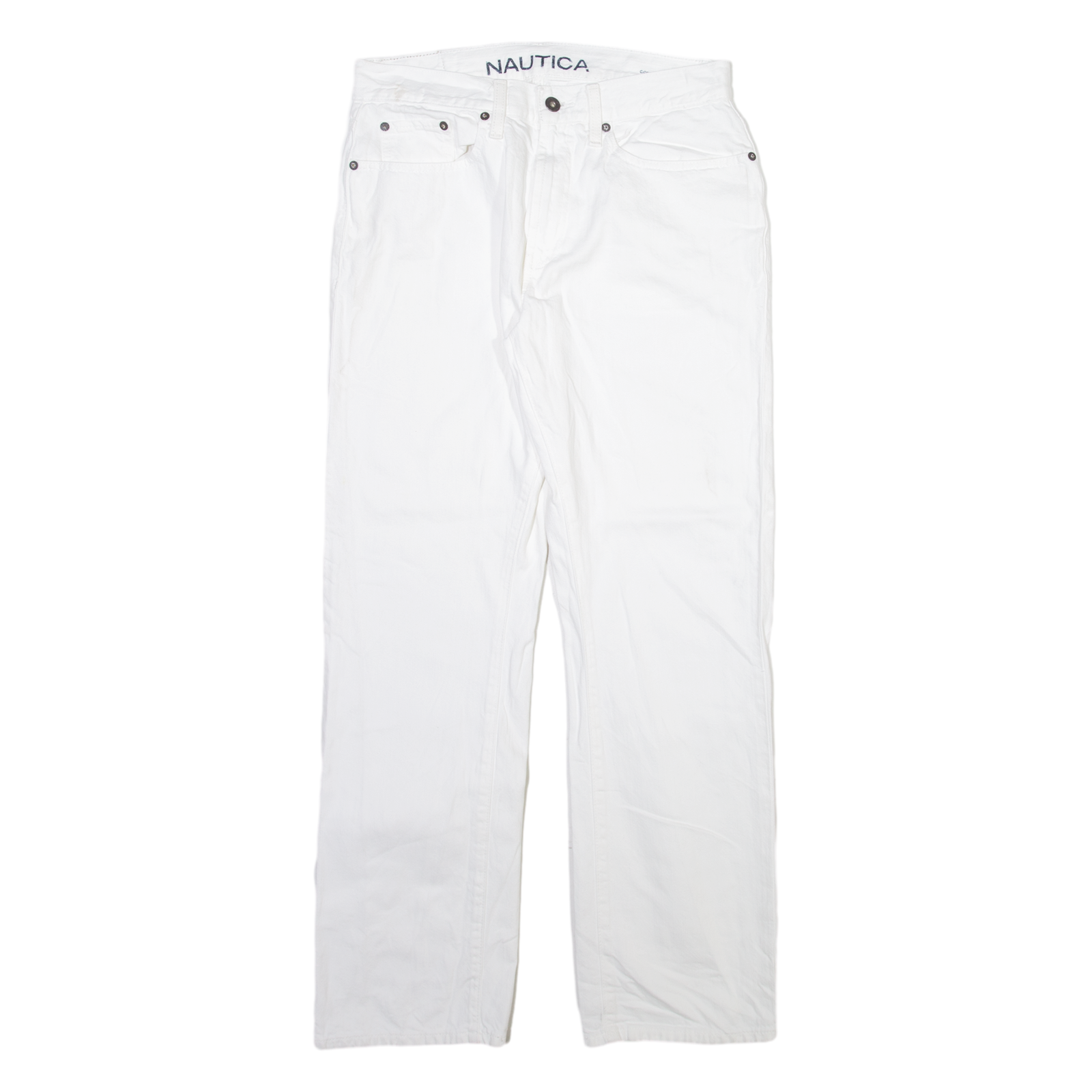 NAUTICA Mens Trousers White Regular Straight W30 L30 Refurbished - N/A refurbished available on Cerqular