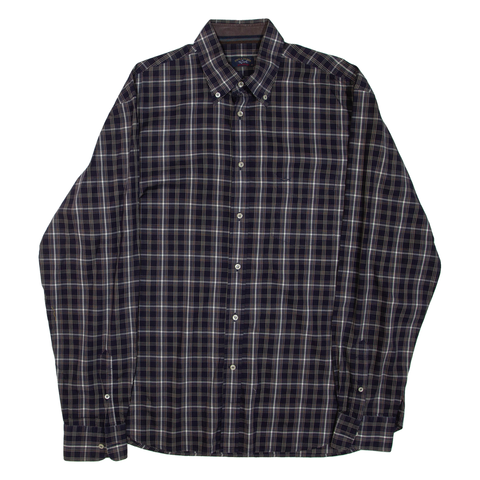 PAUL & SHARK Mens Shirt Blue Check Long Sleeve L Refurbished - N/A refurbished available on Cerqular