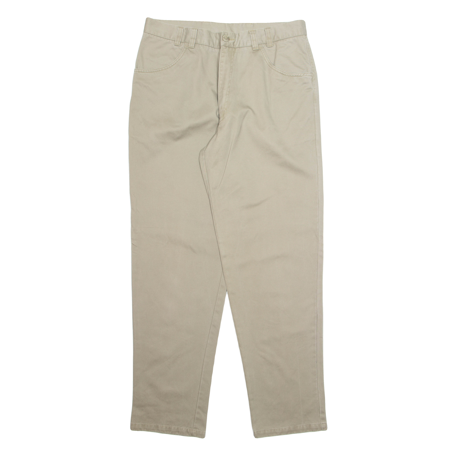 ANGELO-LITRICO Chino Mens Trousers Beige Regular Straight W34 L32 Refurbished - N/A refurbished available on Cerqular