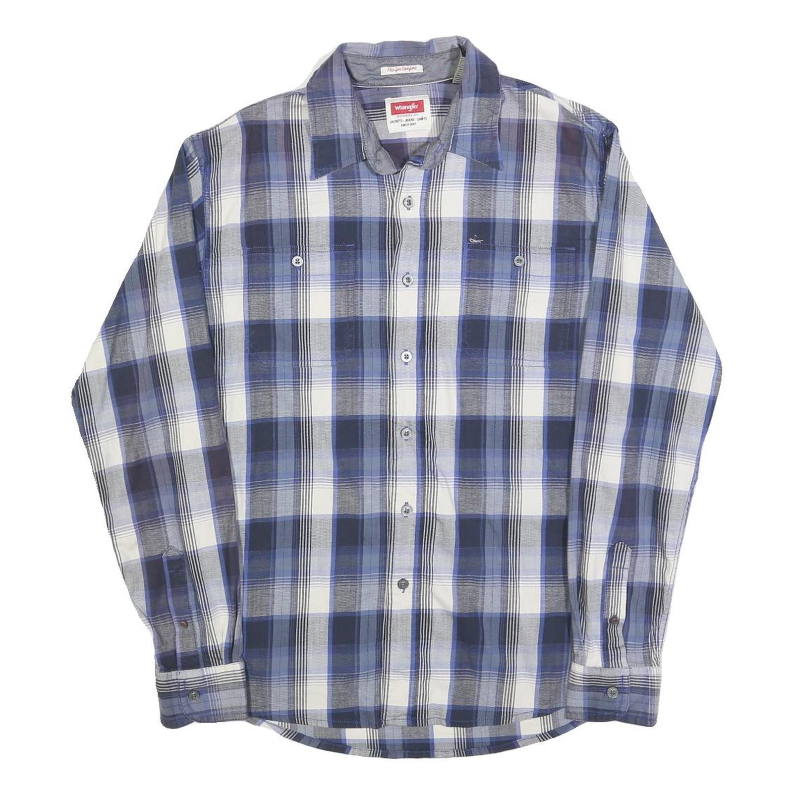 Buy WRANGLER Mens Blue & Grey Check Shirt M Long Sleeve Cotton Blend Casual Refurbished - $33.79 WRANGLER Mens Blue & Grey Check Shirt M Long Sleeve Cotton Blend Casual Refurbished - N/A refurbished available on Cerqular