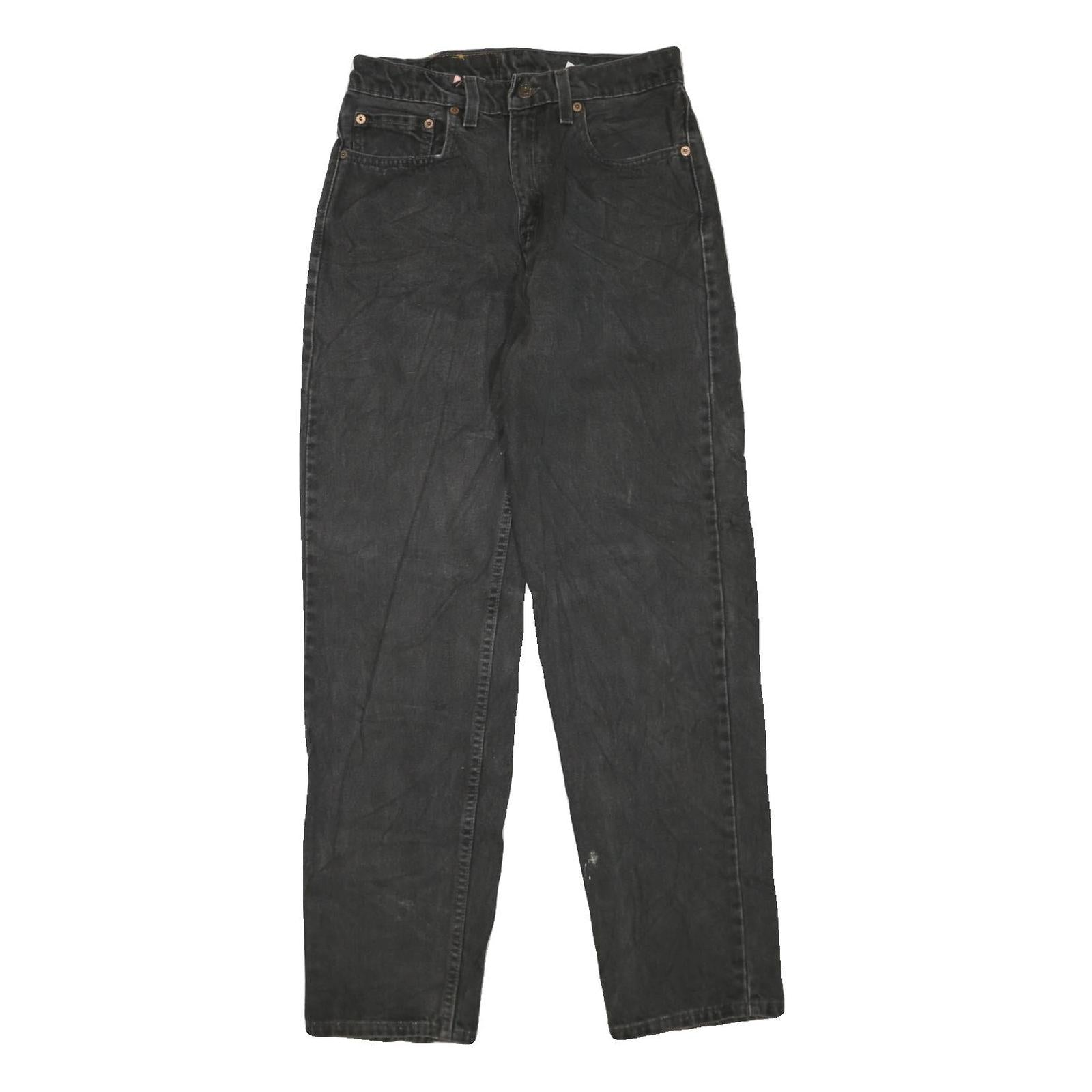Womens Black Regular Fit Straight Jeans Cotton Blend Zip Closure W28 L32 Classic Refurbished - N/A refurbished available on Cerqular