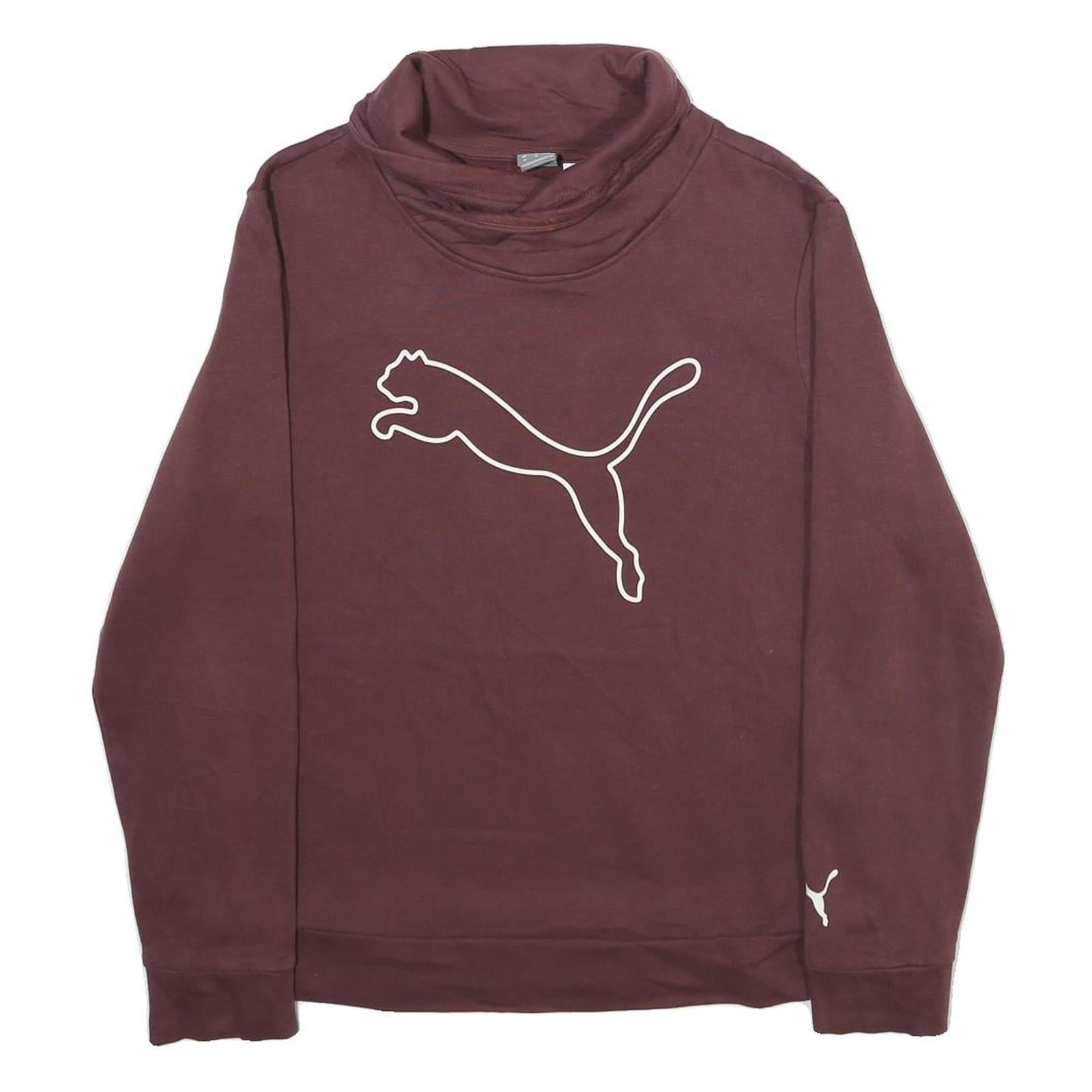 PUMA Mens Maroon Pullover Sweatshirt M Cotton Blend Soft Comfortable Refurbished - N/A refurbished available on Cerqular