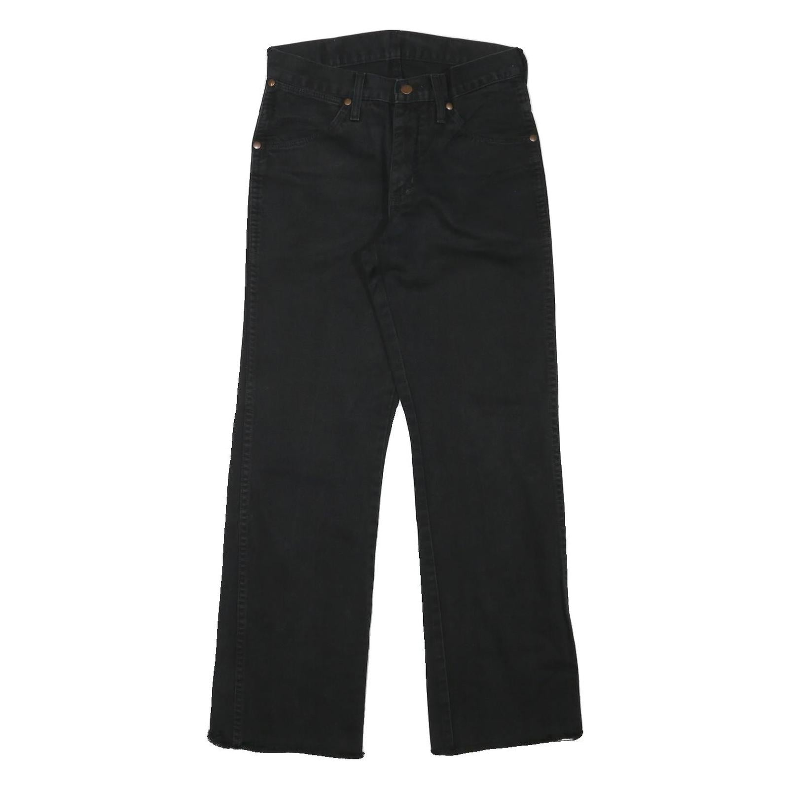 WRANGLER Mens Black Regular Straight Denim Jeans W28 L29 Classic Zip Closure Refurbished - N/A refurbished available on Cerqular