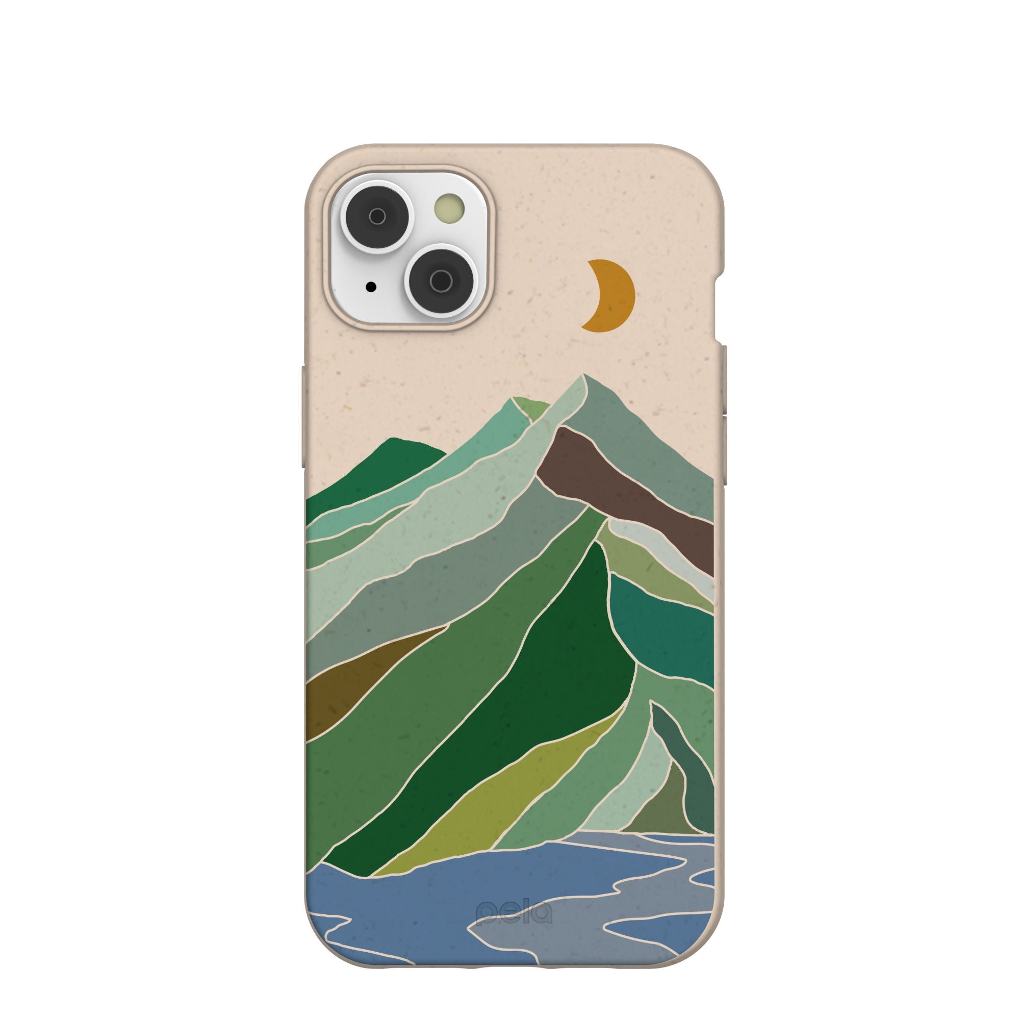 Seashell Mountain Sketch iPhone 14 Plus Case Refurbished - Pela Case refurbished available on Cerqular
