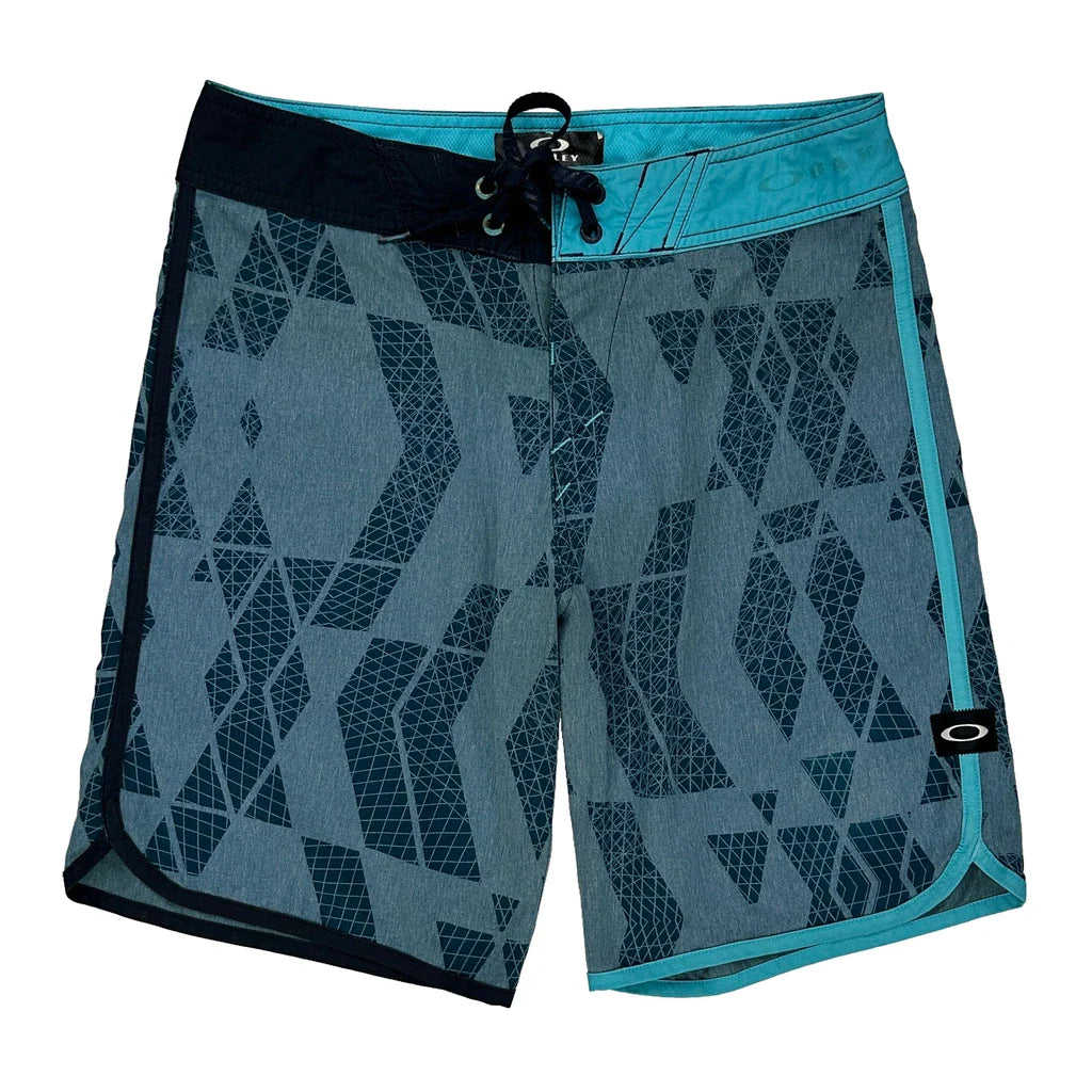Oakley Sport Shorts - 30″ Waist Blue Polyester Refurbished - Thrifted (note: this is a term often used to describe second- refurbished available on Cerqular