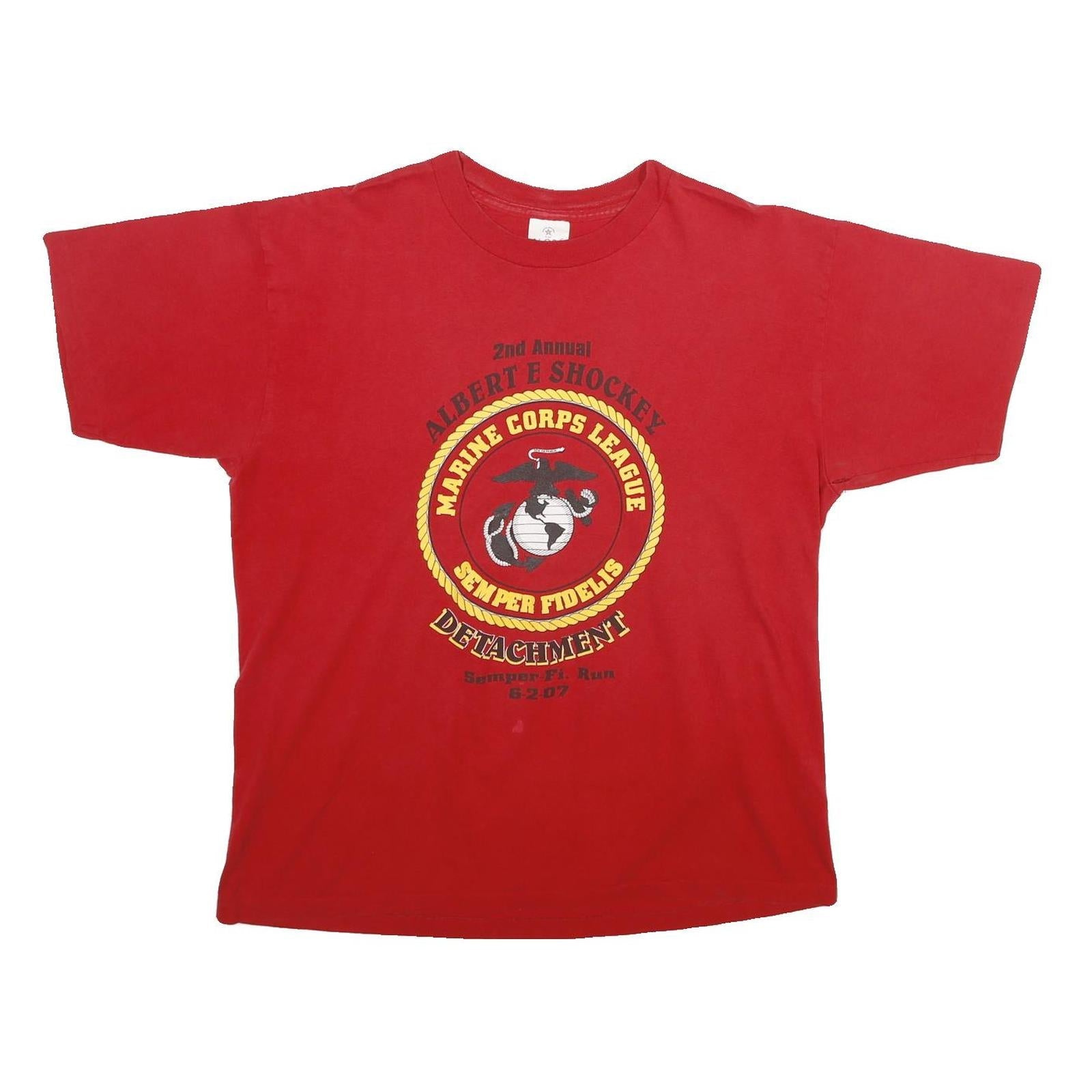 Buy ALORE Mens Red Cotton Graphic T-Shirt L Short Sleeve Crew Neck Marine Corps Refurbished - $11.69 ALORE Mens Red Cotton Graphic T-Shirt L Short Sleeve Crew Neck Marine Corps Refurbished - N/A refurbished available on Cerqular