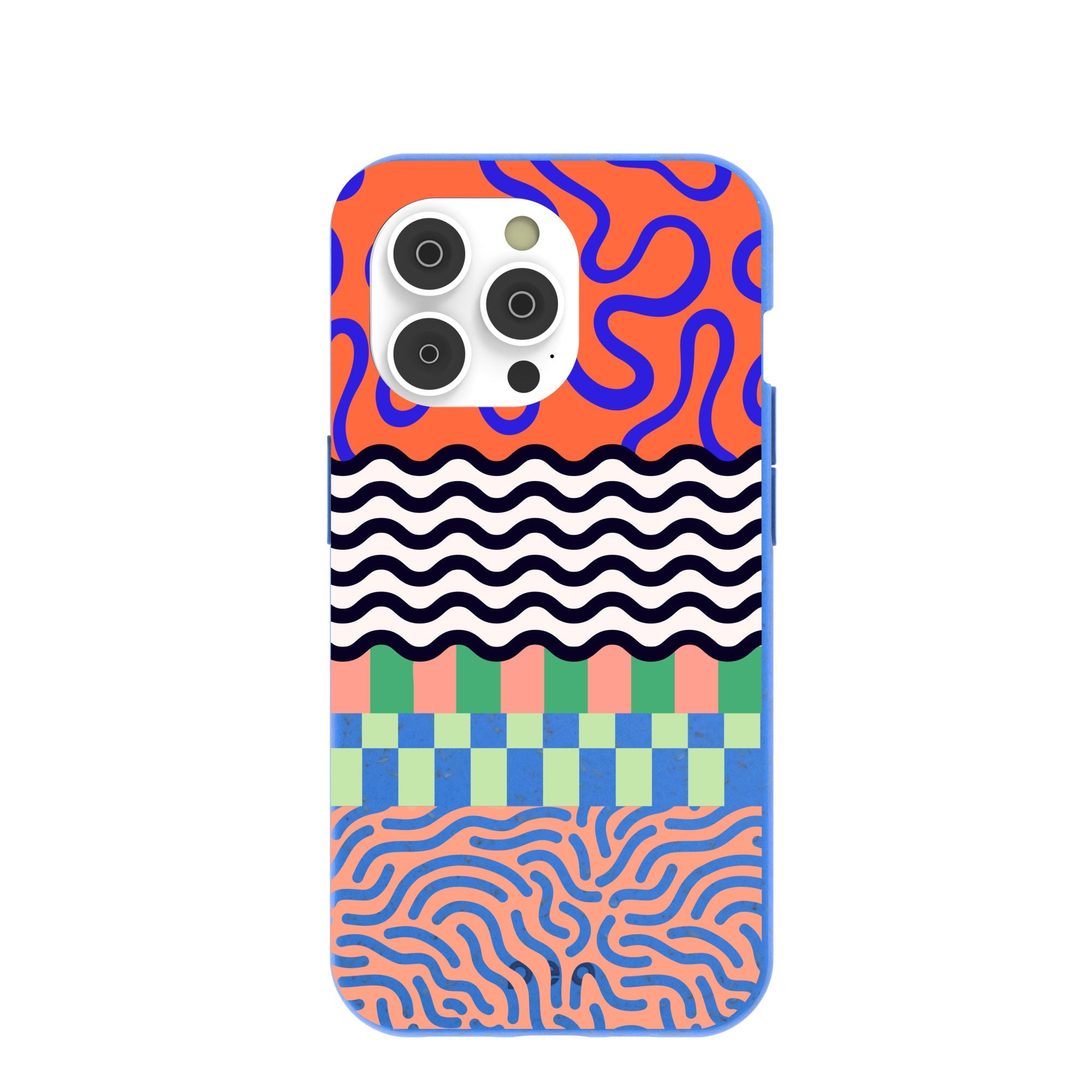 Buy Electric Blue Tangerine Mix iPhone 14 Pro Case Refurbished - $65.00 Electric Blue Tangerine Mix iPhone 14 Pro Case Refurbished - Pela Case refurbished available on Cerqular