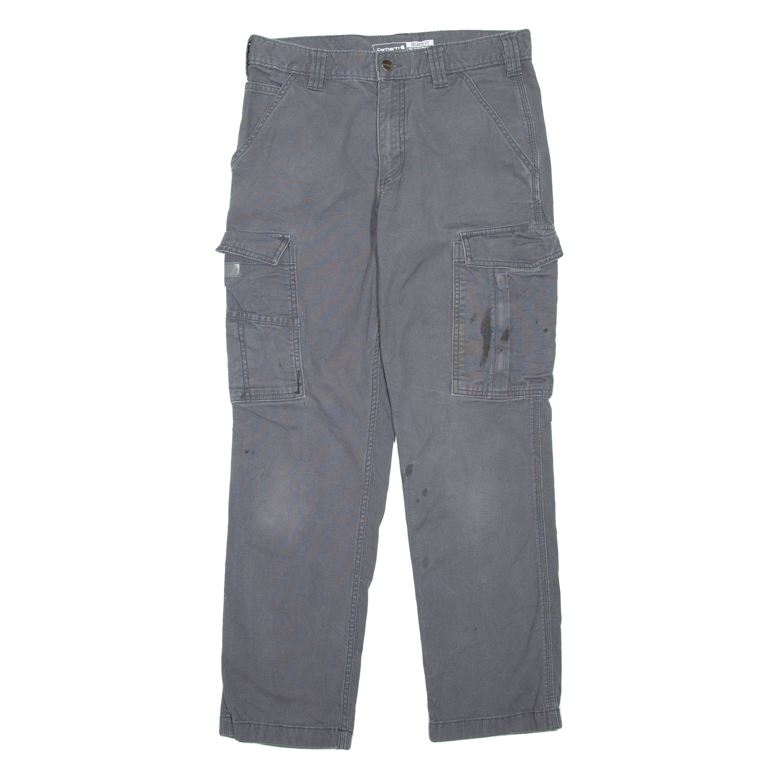 CARHARTT Cargo Mens Trousers Grey Relaxed Straight W31 L30 Refurbished - N/A refurbished available on Cerqular