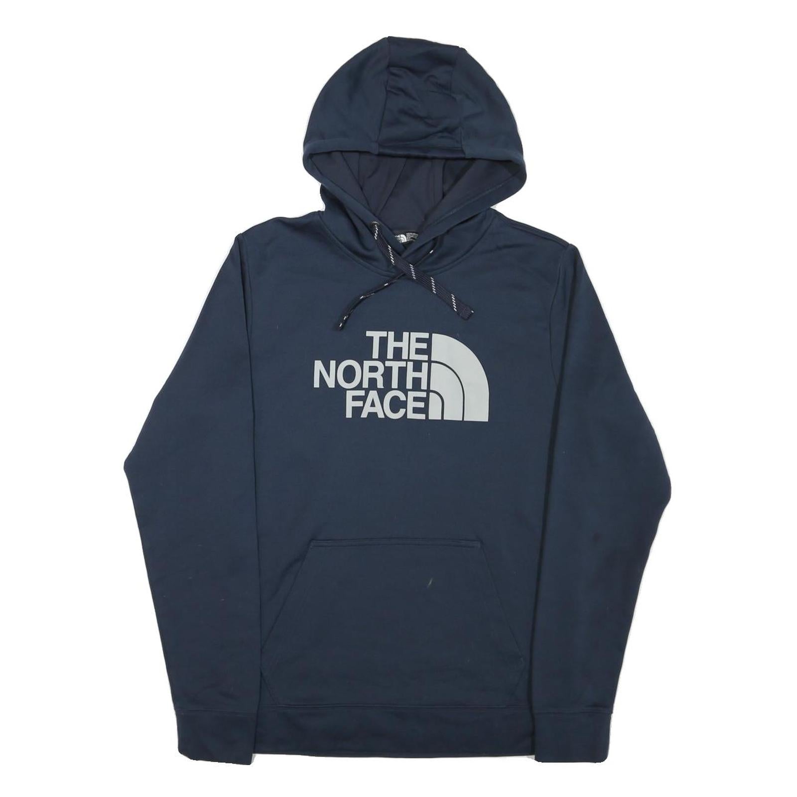 THE NORTH FACE Mens Navy Blue Hoodie S Pullover Logo Front Pocket Comfort Style Refurbished - N/A refurbished available on Cerqular