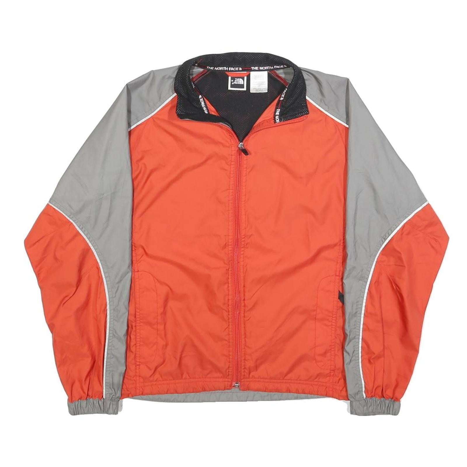 THE NORTH FACE Womens Orange & Grey Lightweight Jacket S Polyester Blend Zip Refurbished - N/A refurbished available on Cerqular