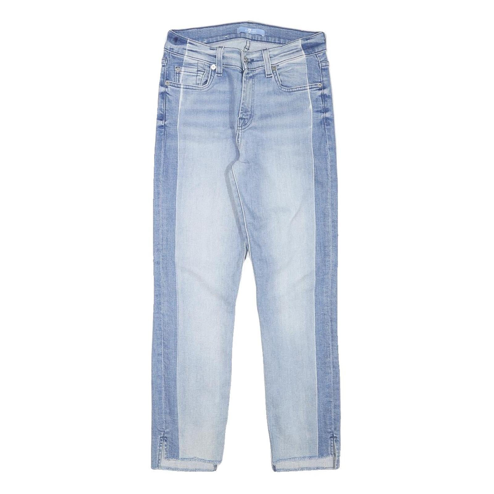 7 FOR ALL MANKIND Womens Jeans Light Blue Slim Skinny Denim Rinse W25 L25 Refurbished - N/A refurbished available on Cerqular