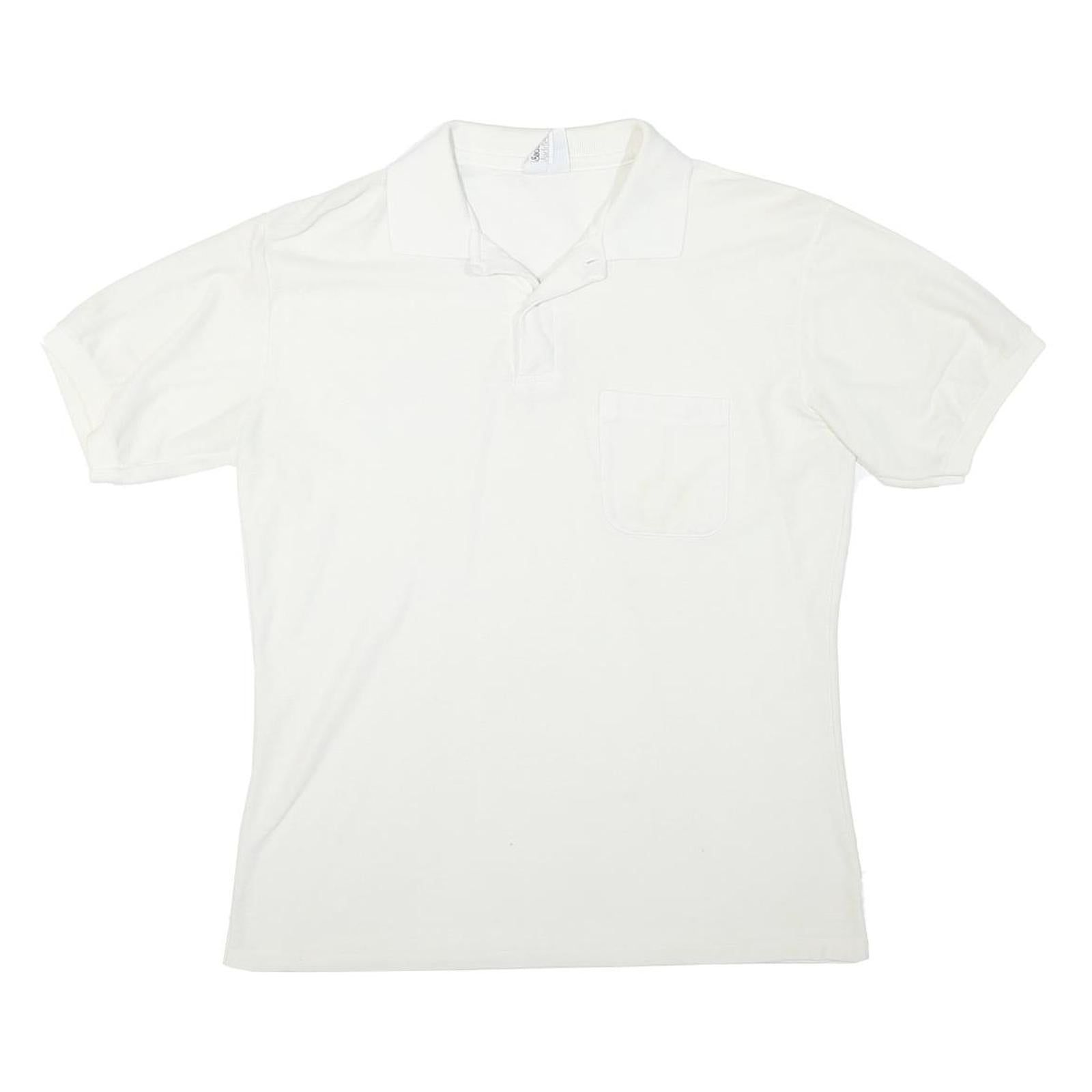 SADDLEBROOK Womens White Short Sleeve Plain Polo Shirt M Casual Cotton Refurbished - N/A refurbished available on Cerqular