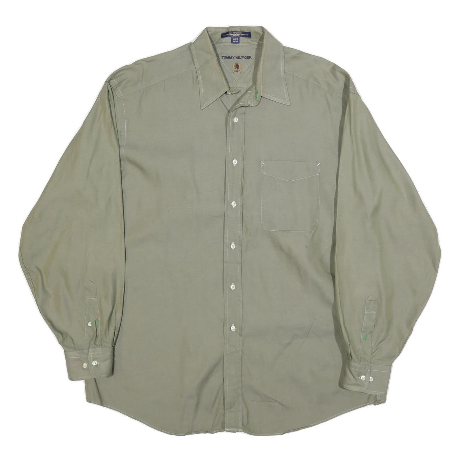 Buy TOMMY HILFIGER Mens Green XL Cotton Shirt Classic Fit Button Front Pocket Refurbished - $29.89 TOMMY HILFIGER Mens Green XL Cotton Shirt Classic Fit Button Front Pocket Refurbished - N/A refurbished available on Cerqular
