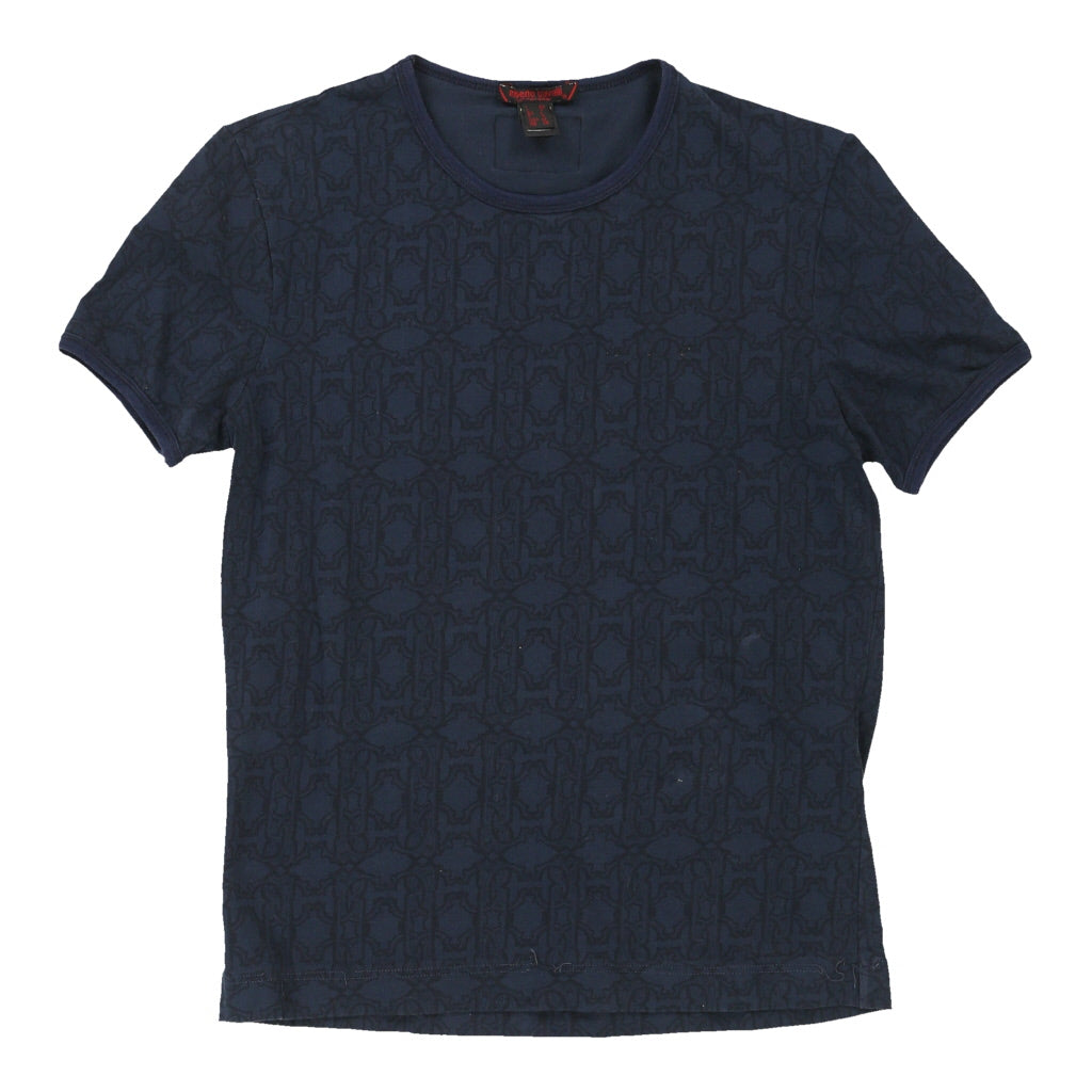 Buy Roberto Cavalli T-Shirt - Large Navy Cotton Blend Refurbished - $18.08 Roberto Cavalli T-Shirt - Large Navy Cotton Blend Refurbished - Thrifted (note: this is a term often used to describe second- refurbished available on Cerqular