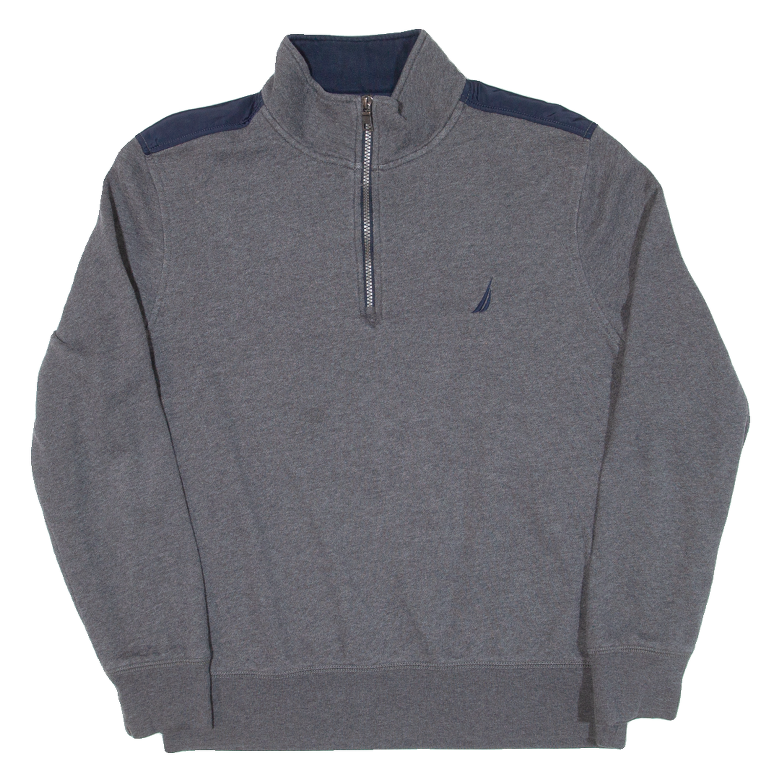 NAUTICA Mens Sweatshirt Grey 1/4 Zip M Refurbished - N/A refurbished available on Cerqular