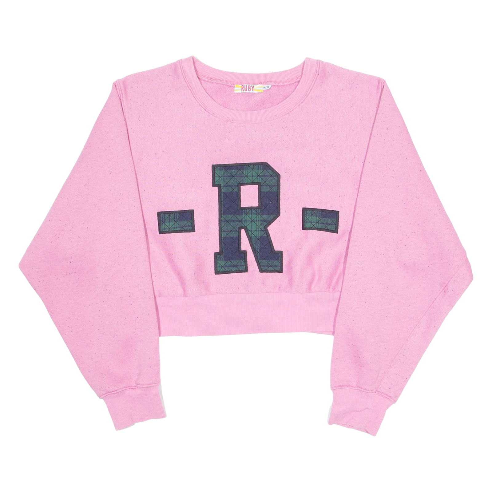 RUBY Cropped Womens Sweatshirt Pink Crew Neck M Refurbished - N/A refurbished available on Cerqular
