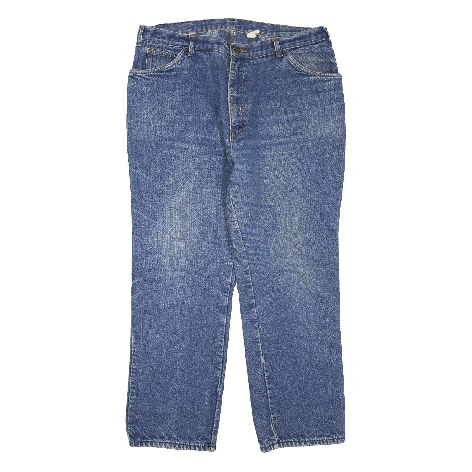 DICKIES Mens Regular Blue Denim Jeans W38 L28 Cotton Blend Zip Classic Fit Refurbished - N/A refurbished available on Cerqular