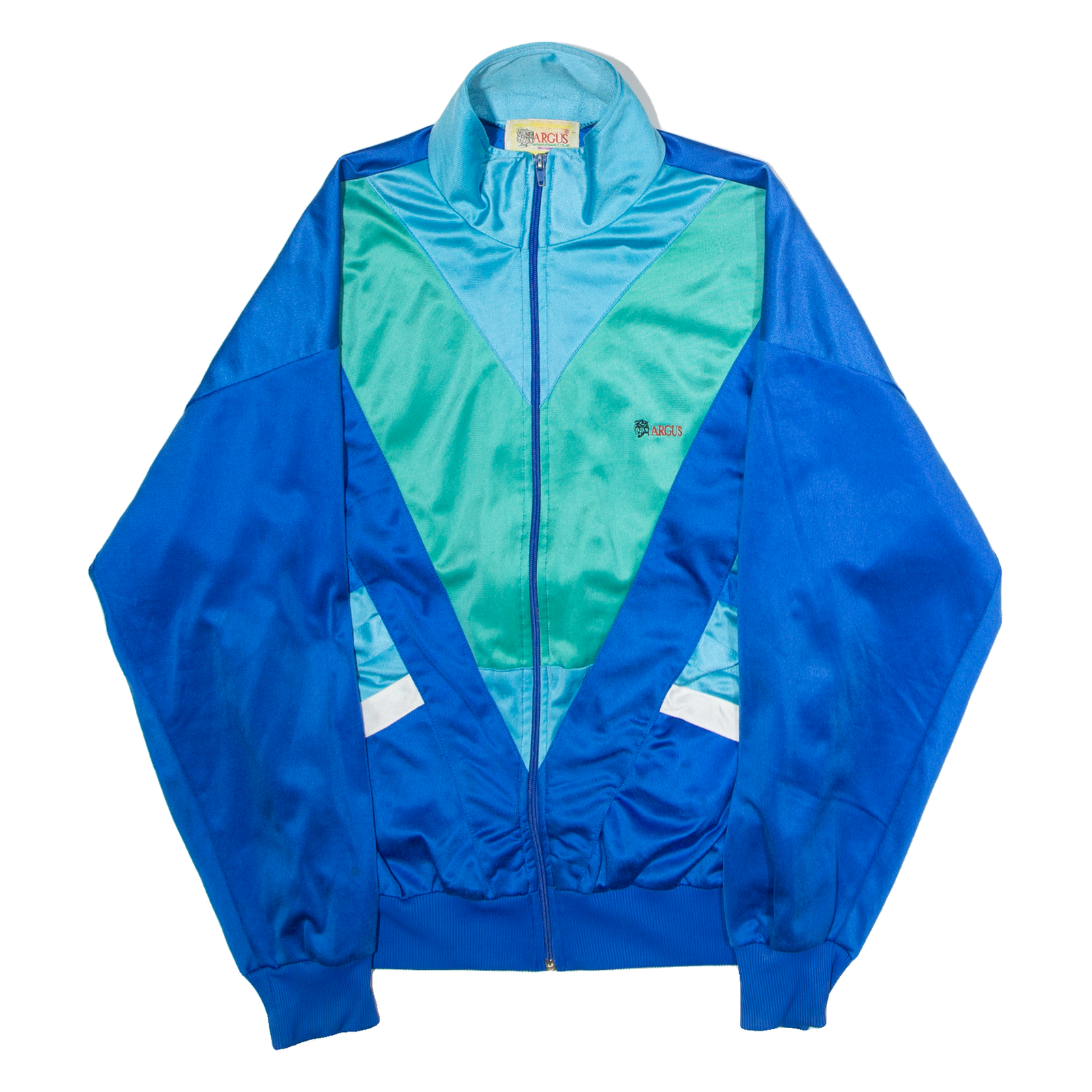 ARGUS FSG-Riemenstalden Mens Track Jacket Blue 90s Colourblock S Refurbished - N/A refurbished available on Cerqular