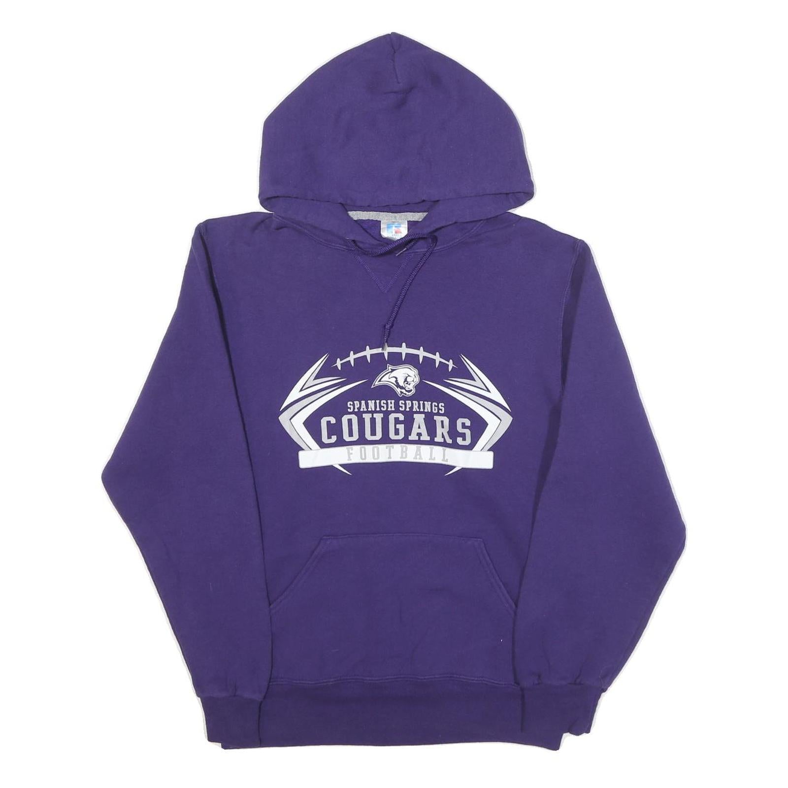 RUSSELL ATHLETIC Mens Purple Spanish Springs Cougars Pullover Hoodie M Football Refurbished - N/A refurbished available on Cerqular