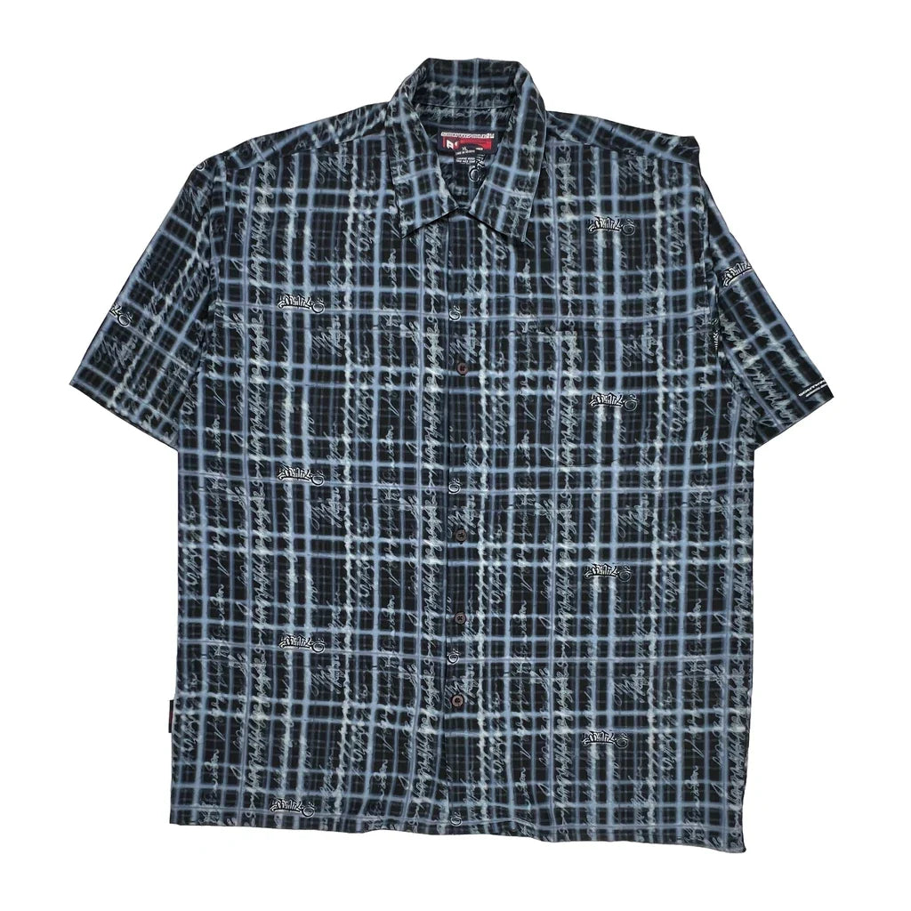 Southpole Hip Hop Short Sleeve Shirt - XL Black Polyester Refurbished - Thrifted (note: this is a term often used to describe second- refurbished available on Cerqular