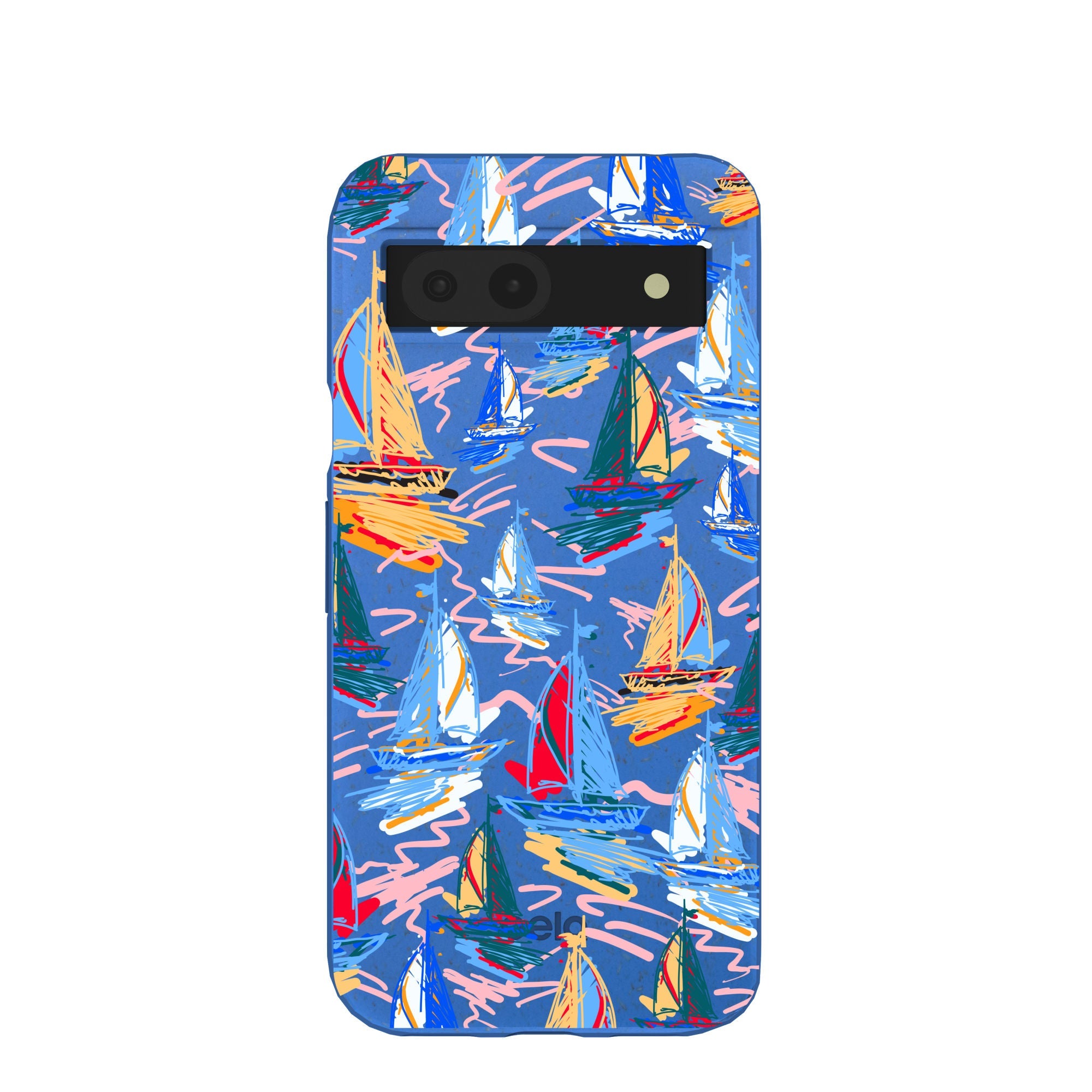 Electric Blue Dockside Dreams Google Pixel 8a Case Refurbished - Pela Case refurbished available on Cerqular