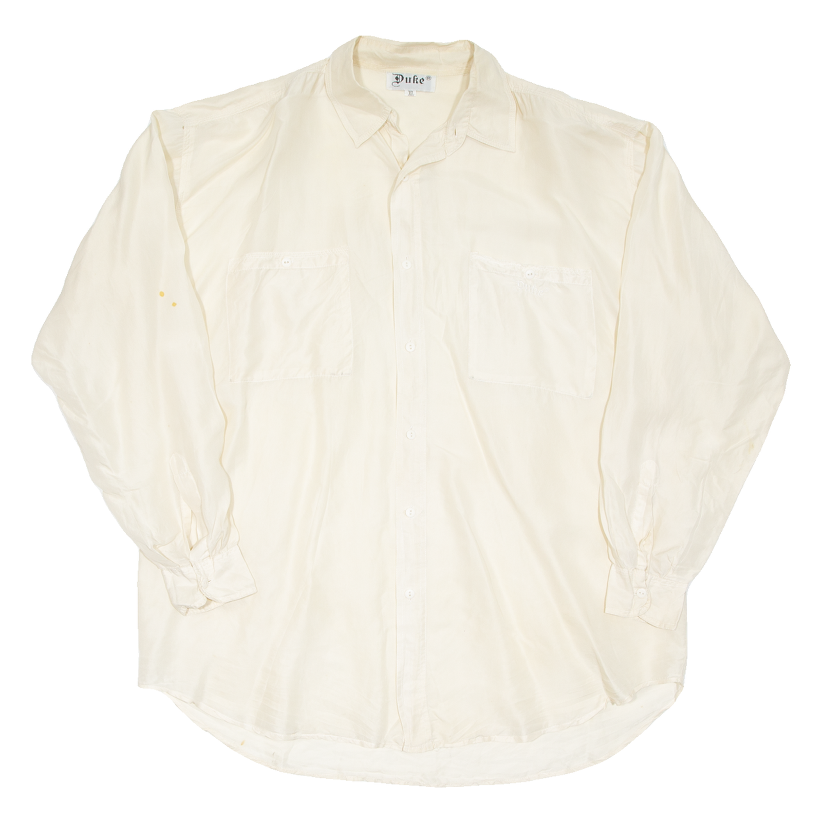 DUKE Mens Plain Shirt Yellow Long Sleeve XL Refurbished - N/A refurbished available on Cerqular