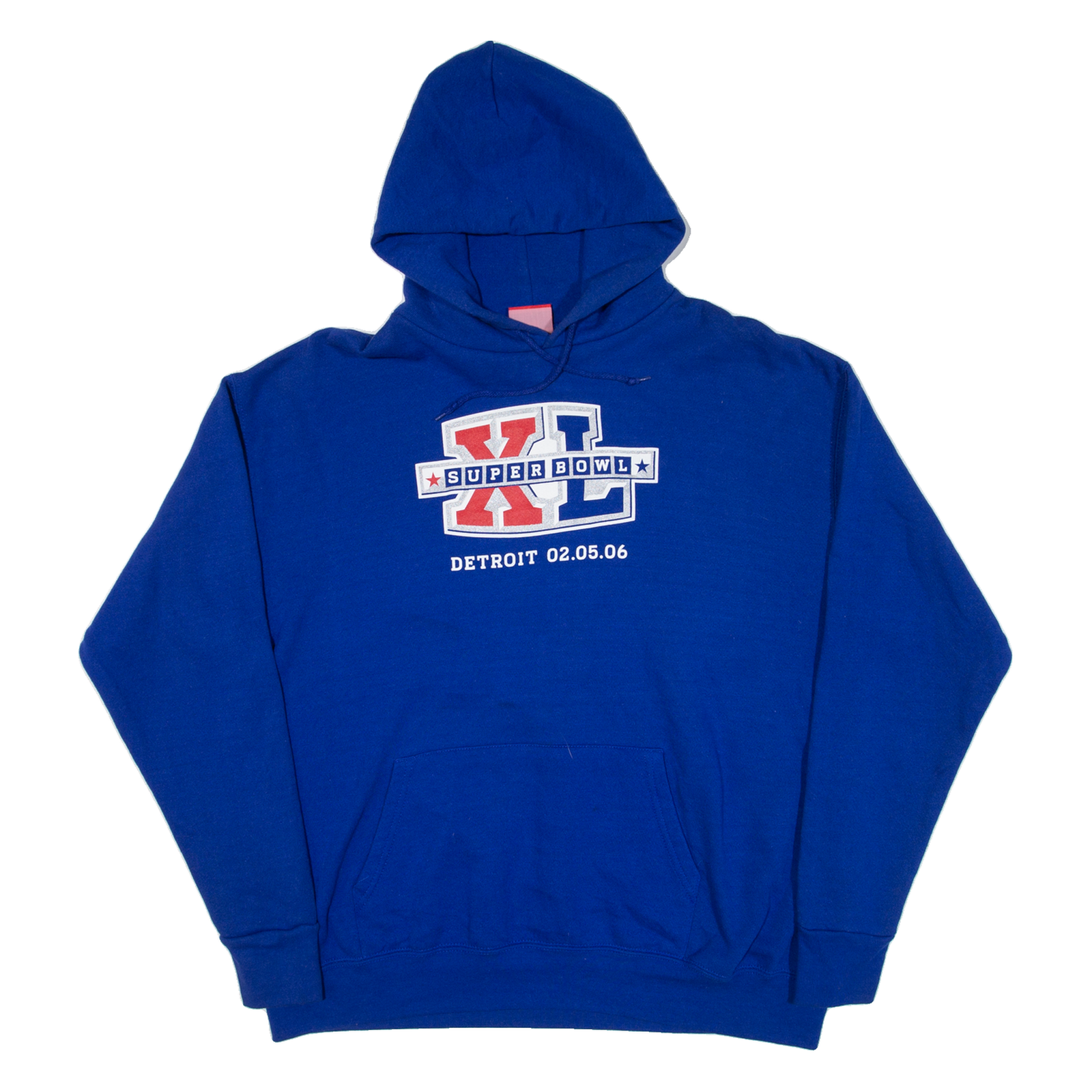 NFL Super Bowl Detroit 02.05.06 Mens Blue Hoodie USA L Refurbished - N/A refurbished available on Cerqular