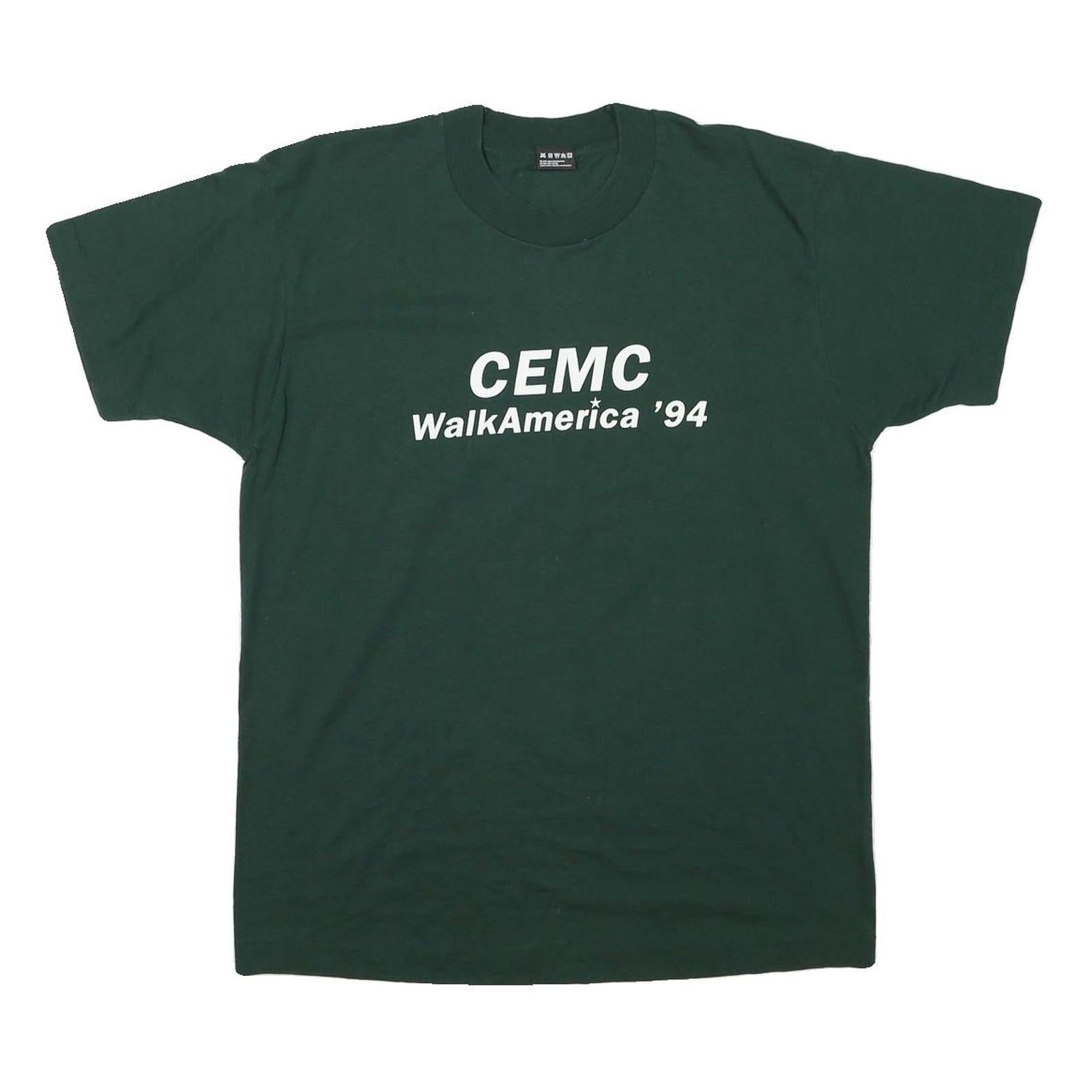 THE BEST Mens Green CEMC WalkAmerica 94 Classic L Short Sleeve Crew Neck Printed Refurbished - N/A refurbished available on Cerqular