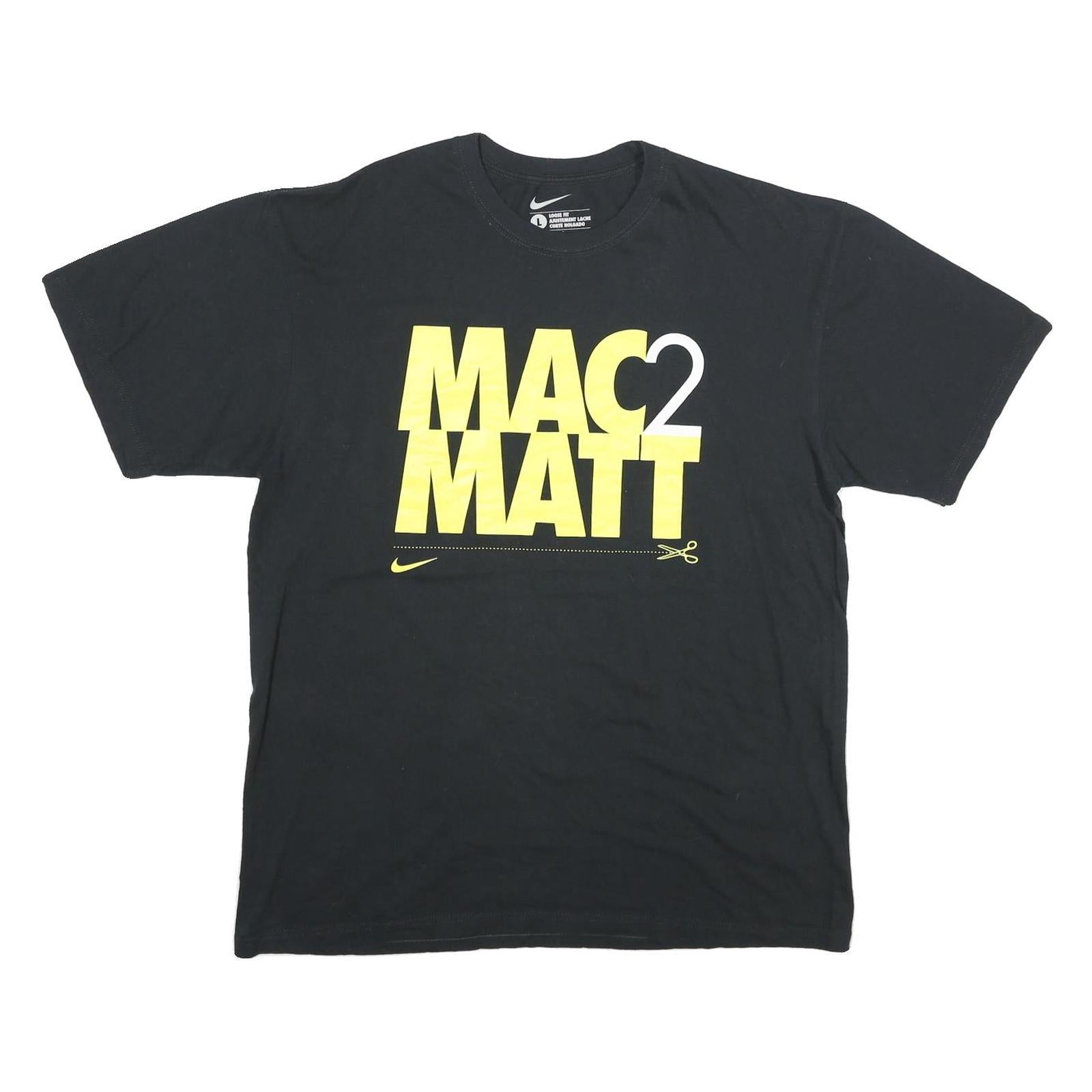 Buy NIKE Mens Black & Yellow Graphic T-Shirt L Short Sleeve Crew Neck Mac2 Matt Refurbished - $19.49 NIKE Mens Black & Yellow Graphic T-Shirt L Short Sleeve Crew Neck Mac2 Matt Refurbished - N/A refurbished available on Cerqular