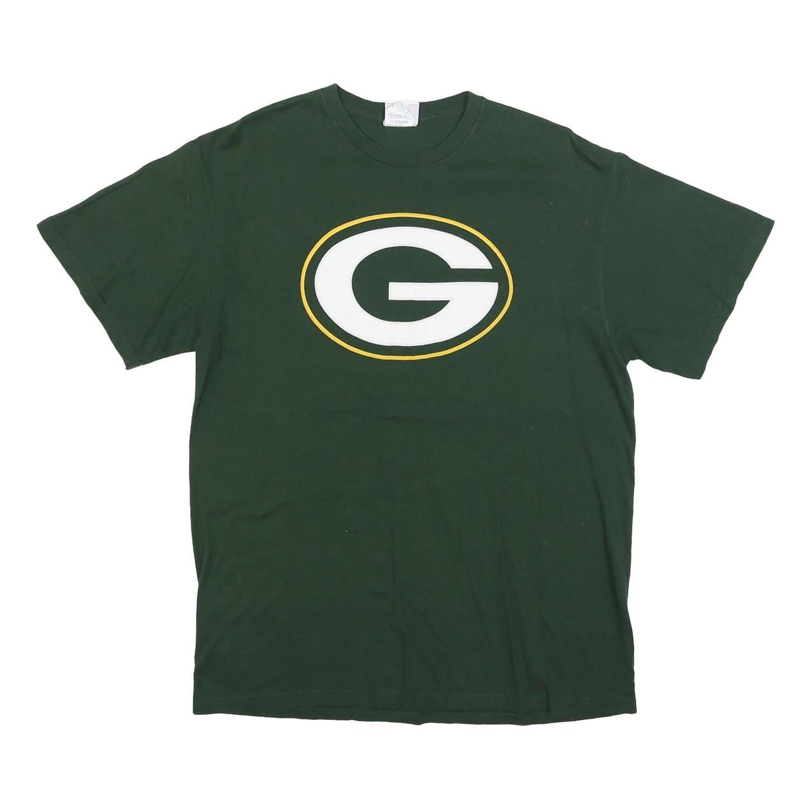 NFL Mens Green Rodgers 12 Graphic T-Shirt L Short Sleeve Crew Neck Refurbished - N/A refurbished available on Cerqular