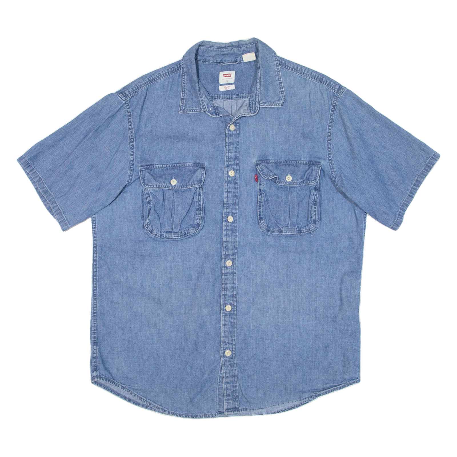 LEVI'S Relaxed Mens Denim Shirt Blue M Refurbished - N/A refurbished available on Cerqular