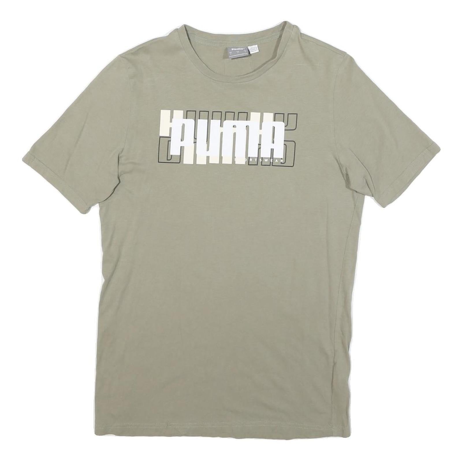 Buy PUMA Mens Beige Graphic T-Shirt S Short Sleeve Crew Neck Casual Cotton Blend Refurbished - $19.49 PUMA Mens Beige Graphic T-Shirt S Short Sleeve Crew Neck Casual Cotton Blend Refurbished - N/A refurbished available on Cerqular