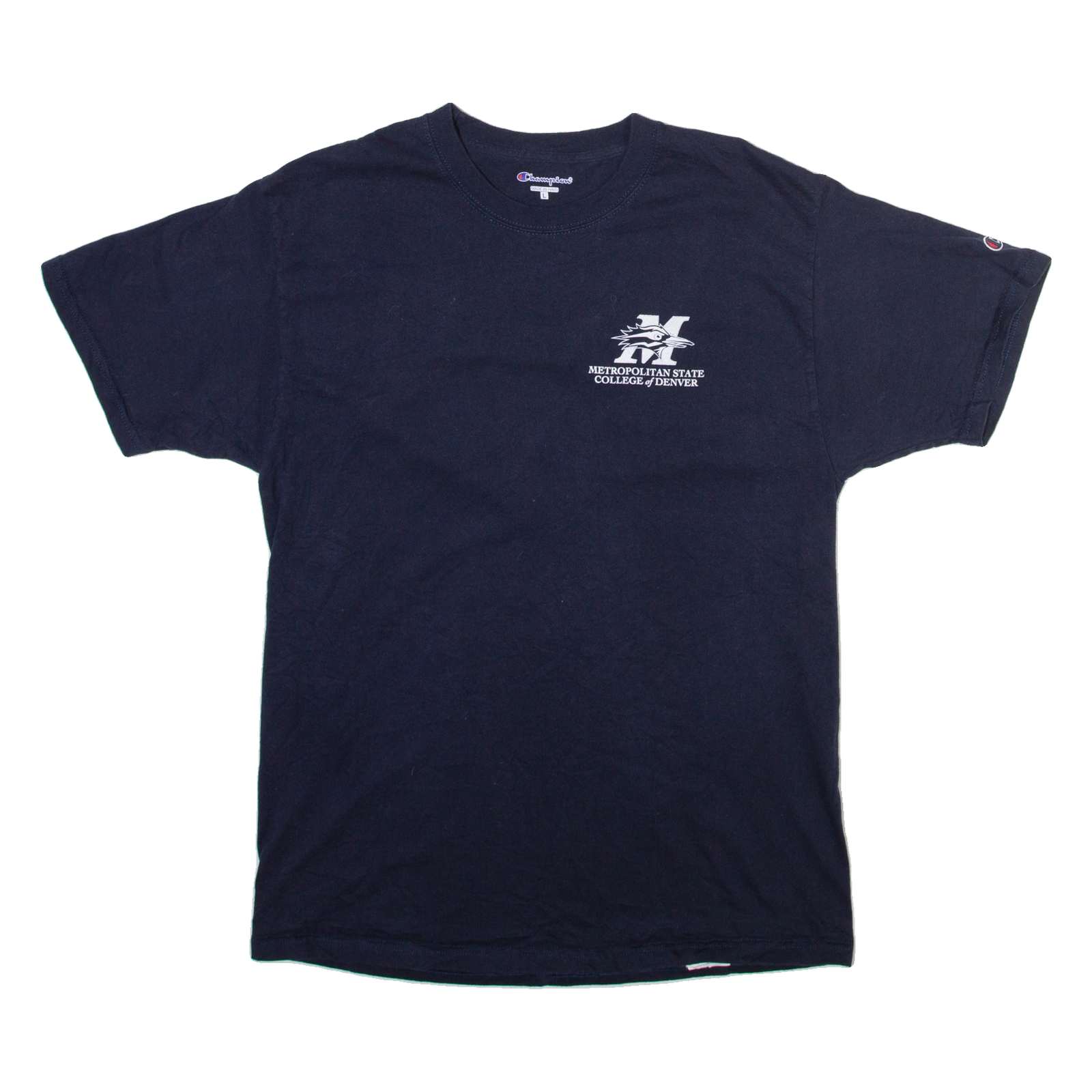 CHAMPION Metropolitan State College Of Denver Mens T-Shirt Blue USA L Refurbished - N/A refurbished available on Cerqular