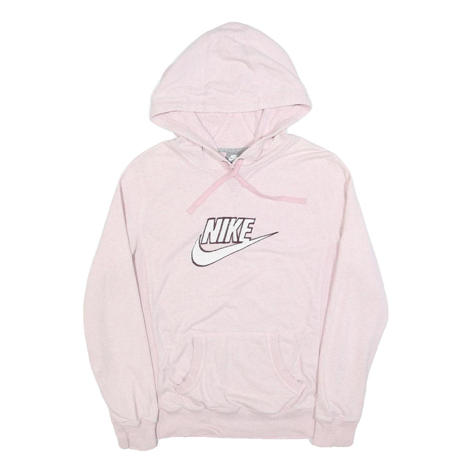 NIKE Womens Pink Hoodie L Cotton Blend Pullover Sportswear Casual Sweatshirt Refurbished - N/A refurbished available on Cerqular