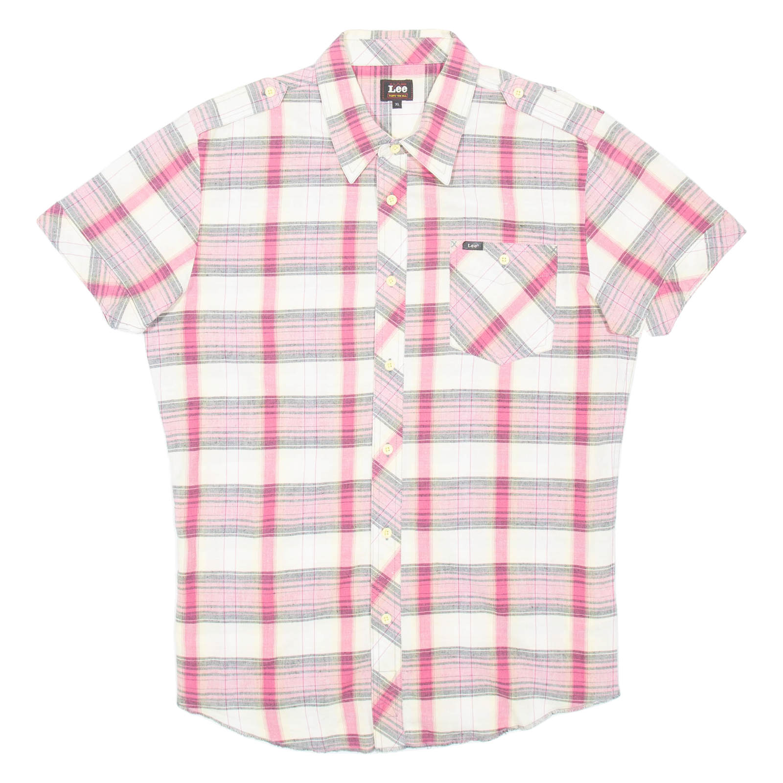 LEE Mens Shirt Pink Check XL Refurbished - N/A refurbished available on Cerqular