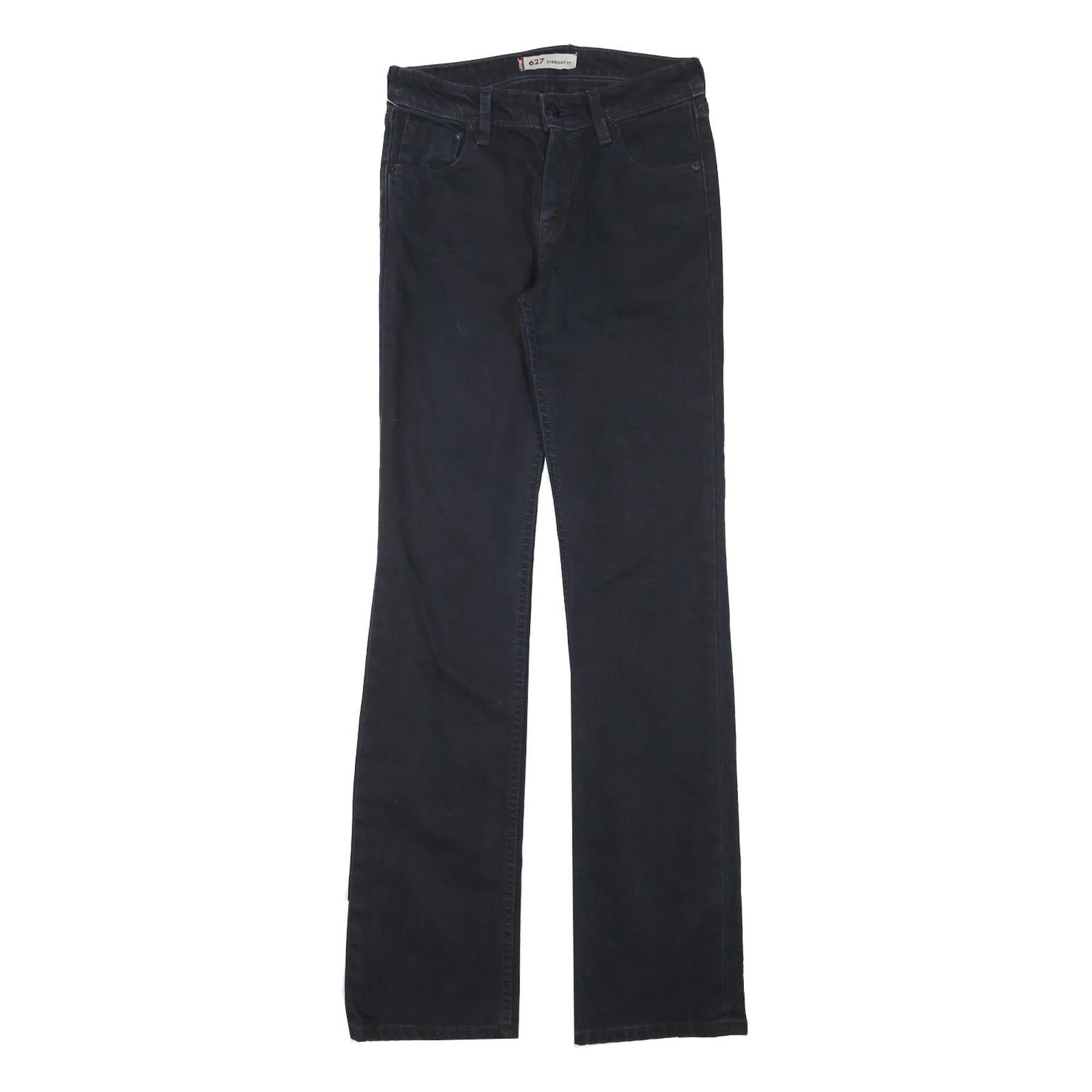 LEVI'S 627 Womens Jeans Black Regular Straight Denim W26 L32 Classic Fit Zip Refurbished - N/A refurbished available on Cerqular