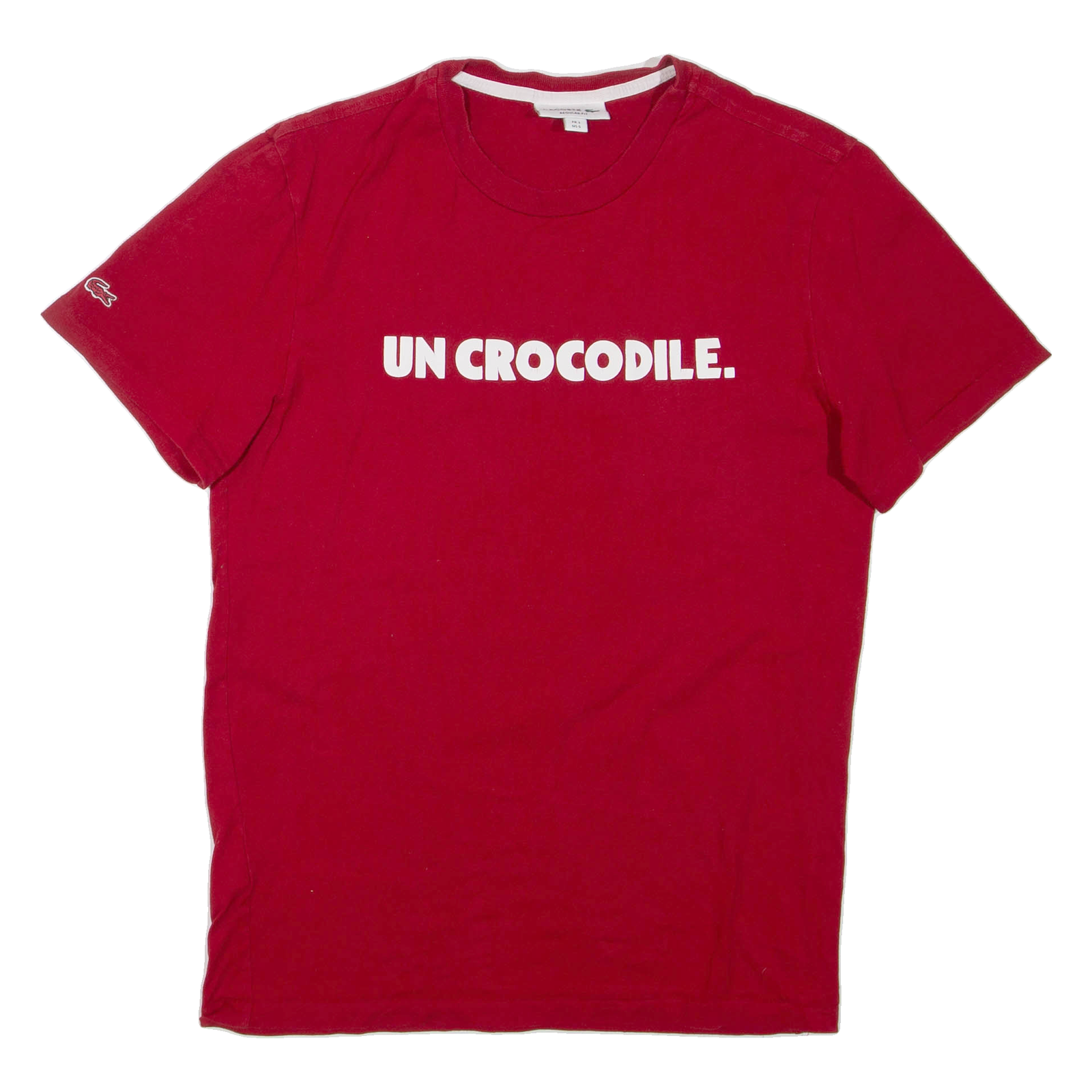 LACOSTE Mens T-Shirt Red Crew Neck S Refurbished - N/A refurbished available on Cerqular