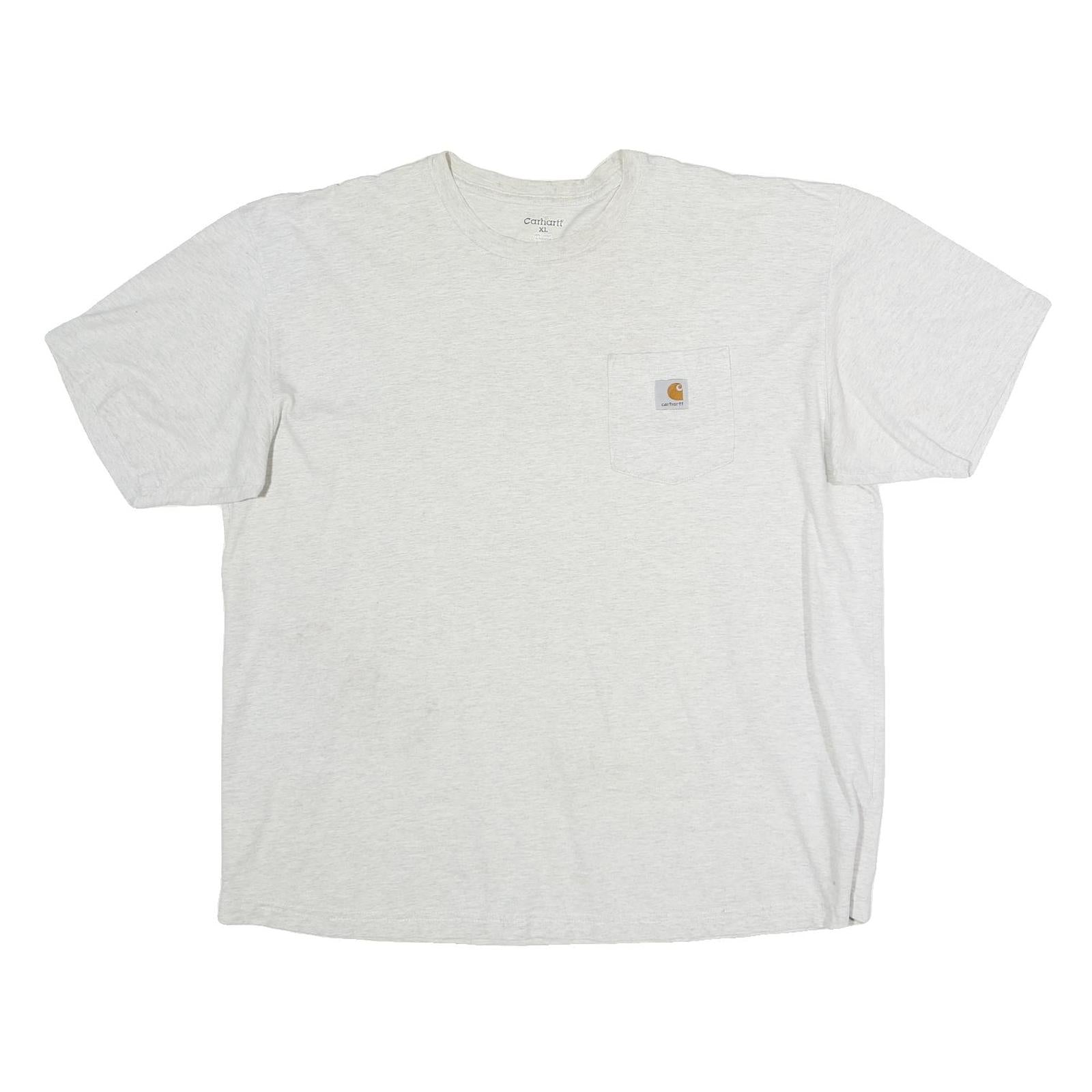 CARHARTT Mens White Pocket T-Shirt XL Short Sleeve Crew Neck Cotton Casual Refurbished - N/A refurbished available on Cerqular