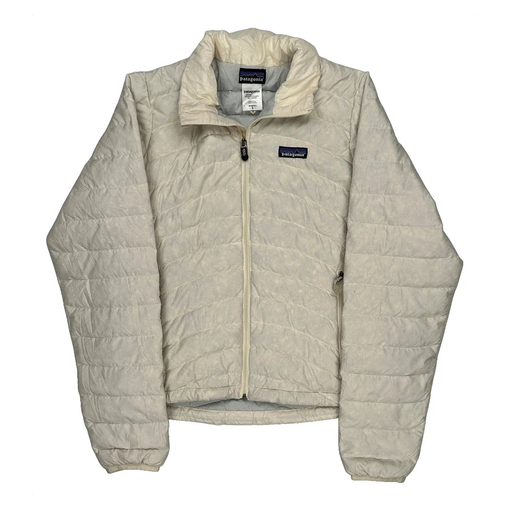 Patagonia Puffer - Small Cream Polyester Refurbished - Thrifted (note: this is a term often used to describe second- refurbished available on Cerqular