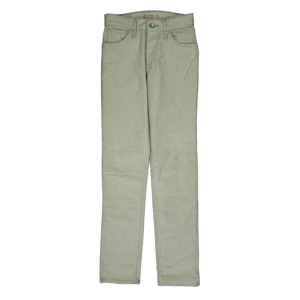 Levis Cord Jeans - 27W UK 8 Green Cotton Refurbished - Thrifted (note: this is a term often used to describe second- refurbished available on Cerqular