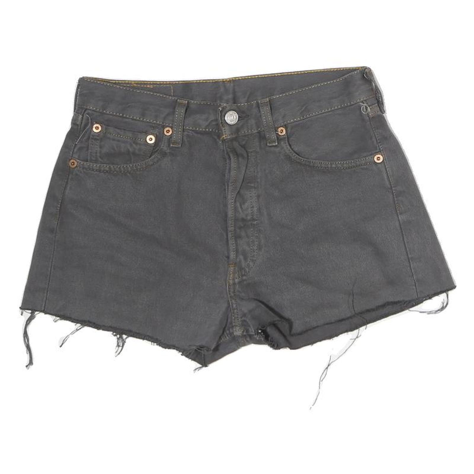 LEVIS Womens Shorts Grey Casual Denim Cut-Off S W28 Raw Hem Refurbished - N/A refurbished available on Cerqular