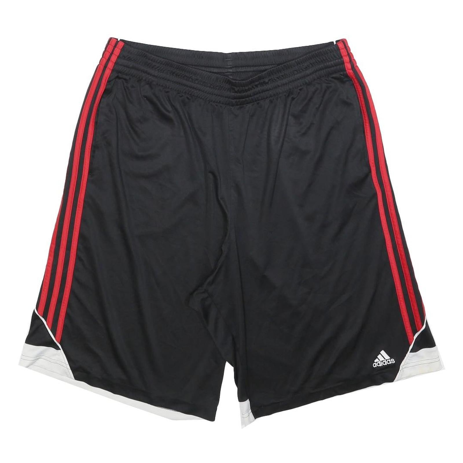 ADIDAS Mens Black Sports Shorts XL W34 Red Stripe Polyester Athletic Gym Refurbished - N/A refurbished available on Cerqular