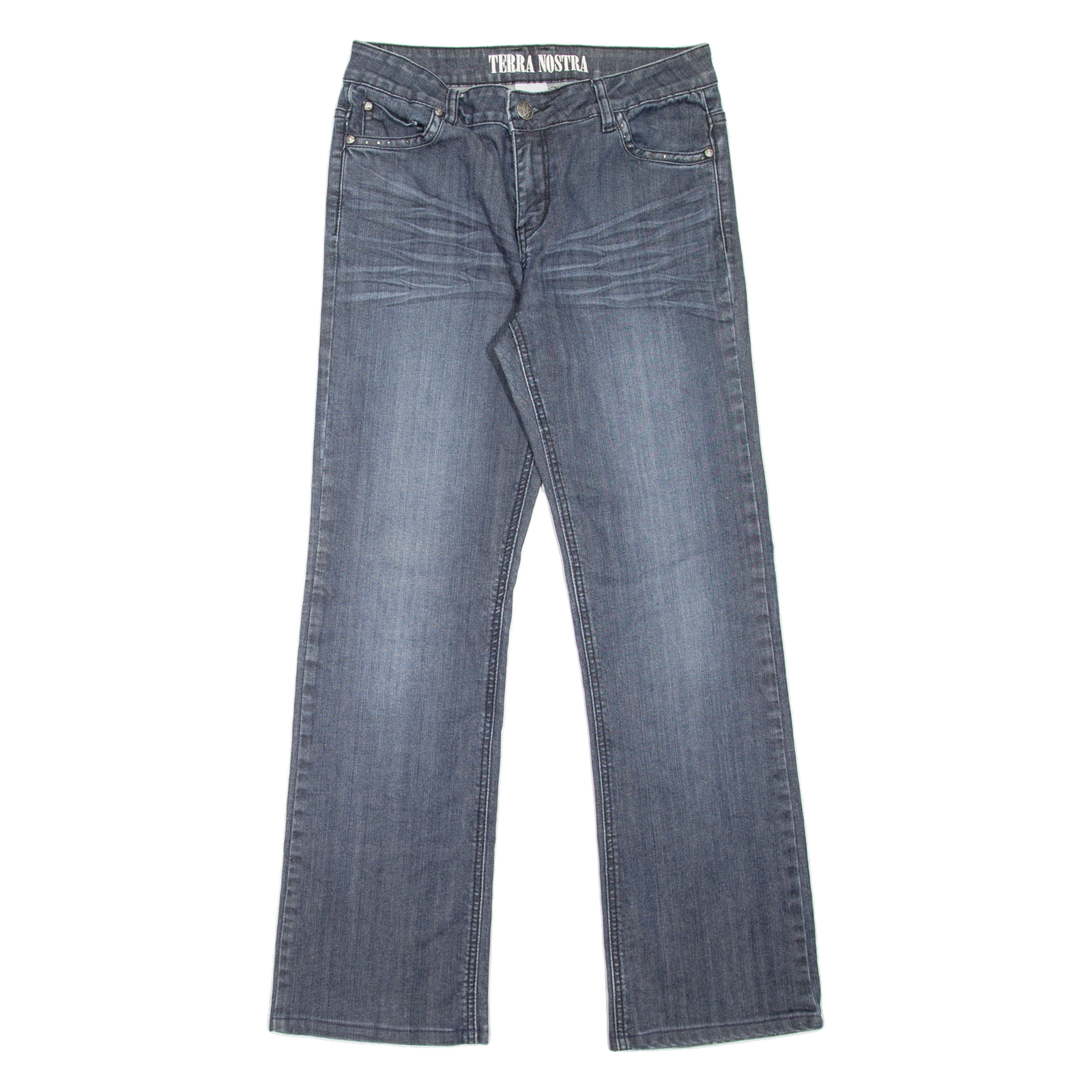 TERRA NOSTRA Womens Jeans Blue Regular Bootcut Stone Wash W30 L30 Refurbished - N/A refurbished available on Cerqular