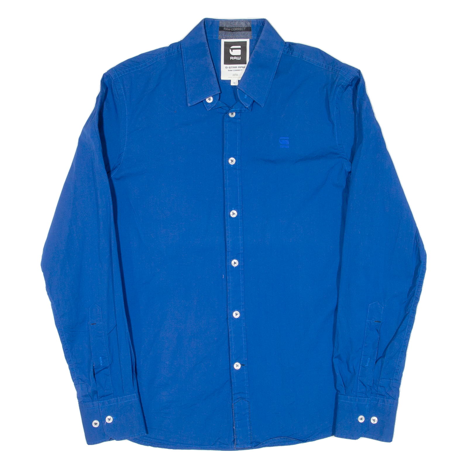 G-STAR Mens Plain Shirt Blue Long Sleeve M Refurbished - N/A refurbished available on Cerqular