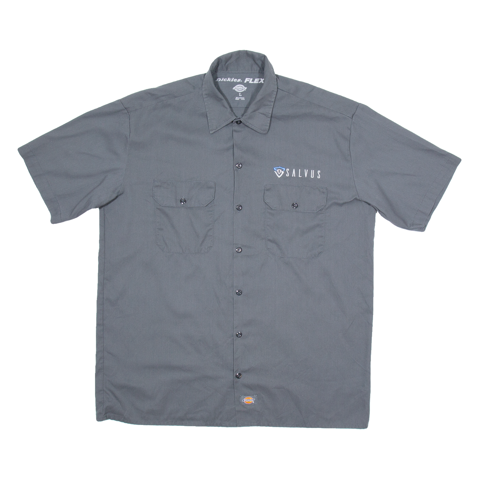 DICKIES Salvus Mens Worker Shirt Grey L Refurbished - N/A refurbished available on Cerqular