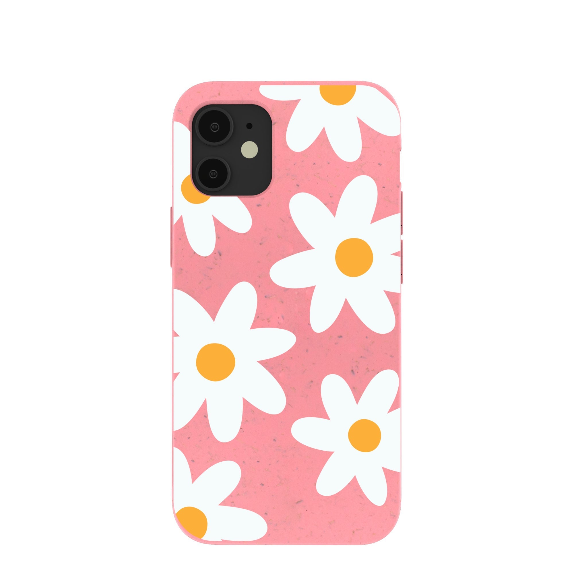 Bubblegum Pink Daisy iPhone 12 Mini Case Refurbished - Pela Case refurbished available on Cerqular