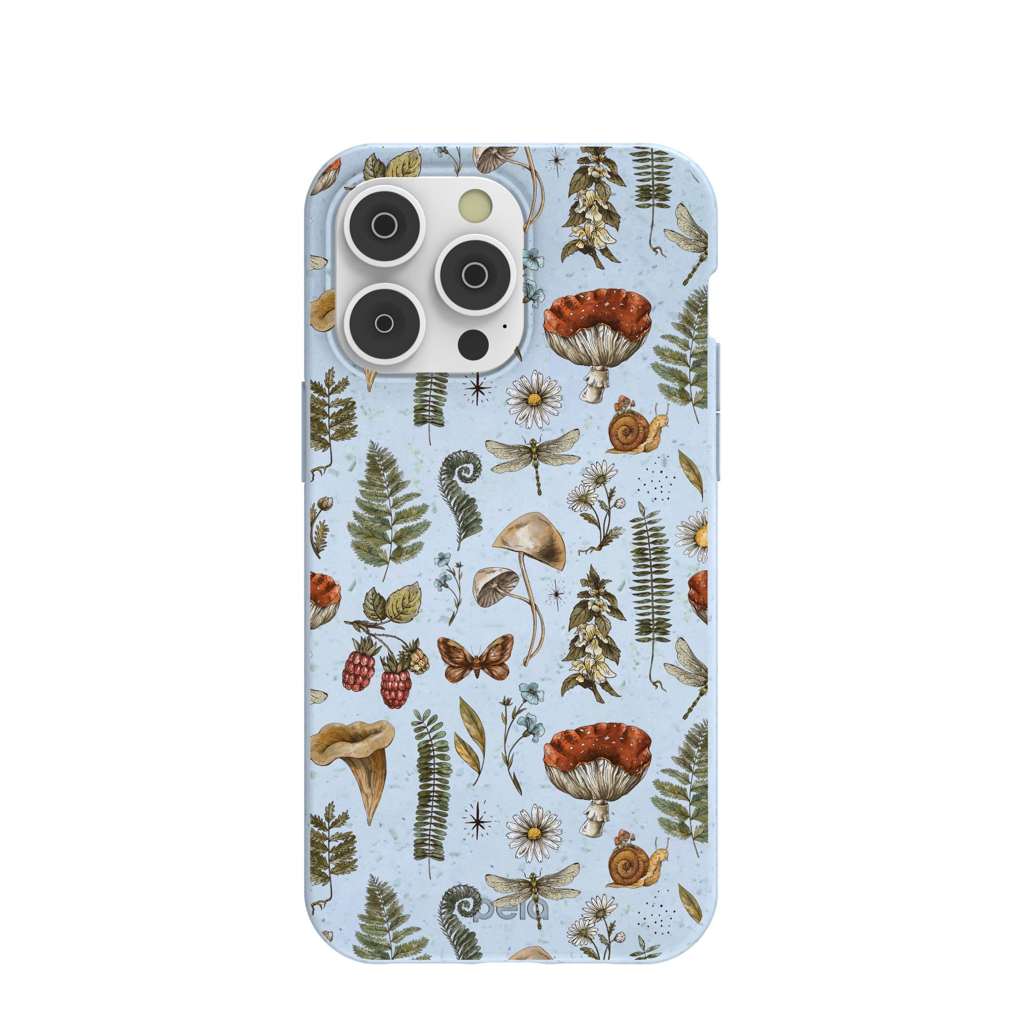 Powder Blue Nature walks iPhone 14 Pro Max Case Refurbished - Pela Case refurbished available on Cerqular