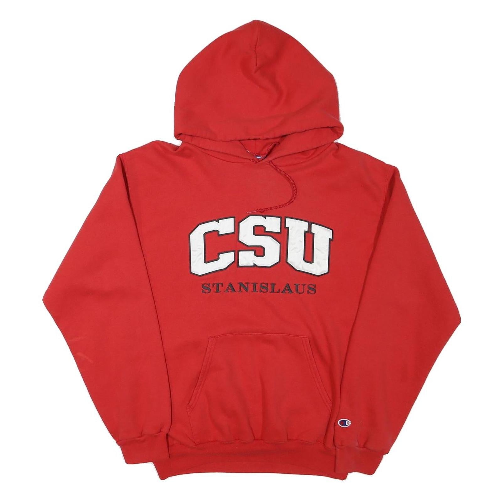 CHAMPION Mens Red CSU Stanislaus Pullover Hoodie M College Logo Sweatshirt Refurbished - N/A refurbished available on Cerqular