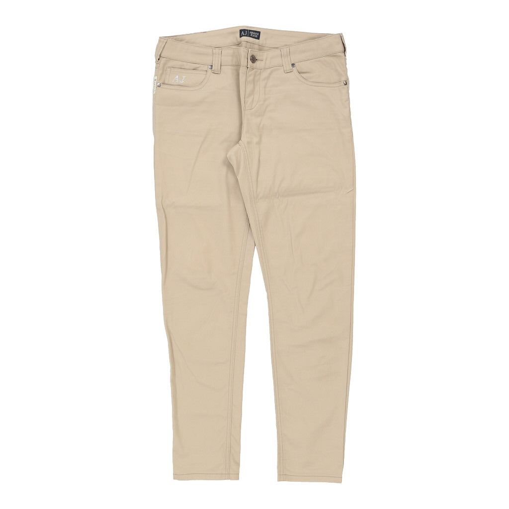 Armani Jeans Jeans - 36W UK 14 Beige Cotton | Size: UK 14 Refurbished - N/A (Preloved Designer is not a specific brand, it refurbished available on Cerqular