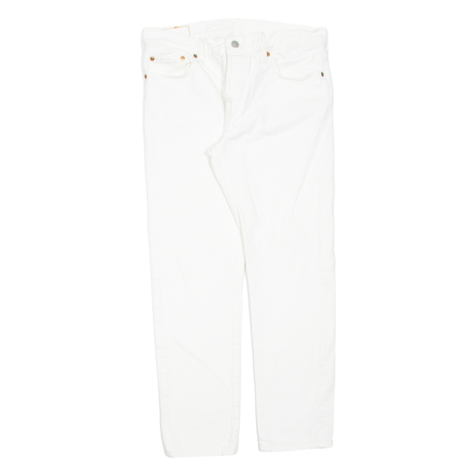 LEVI'S Womens Jeans White Slim Tapered W31 L27 Refurbished - N/A refurbished available on Cerqular